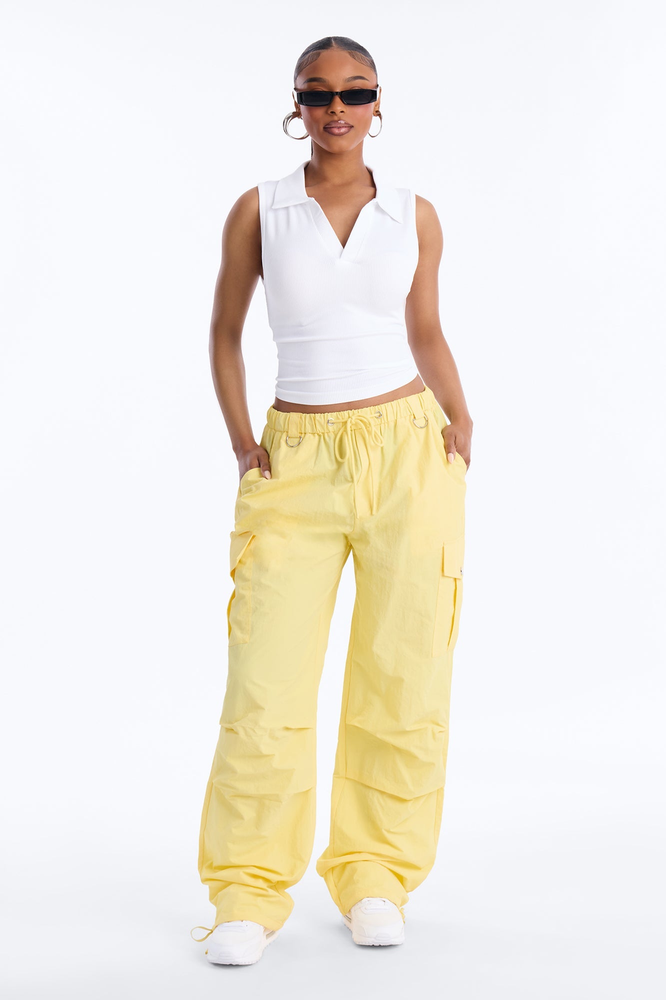 Girl Crush Parachute Pant - Yellow Fashion Nova