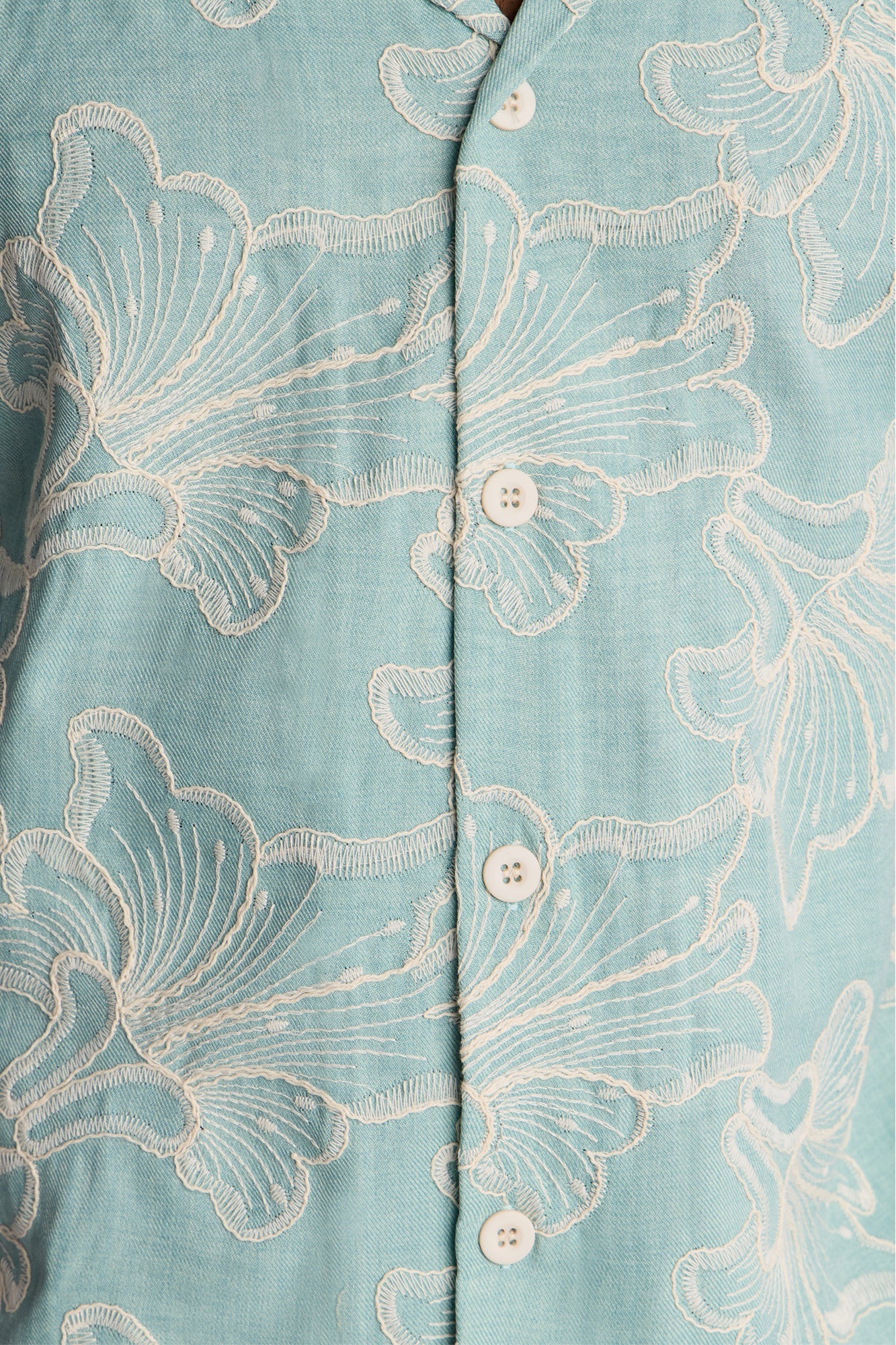 Coastal Drift Cuban Button Up Shirt - Mint