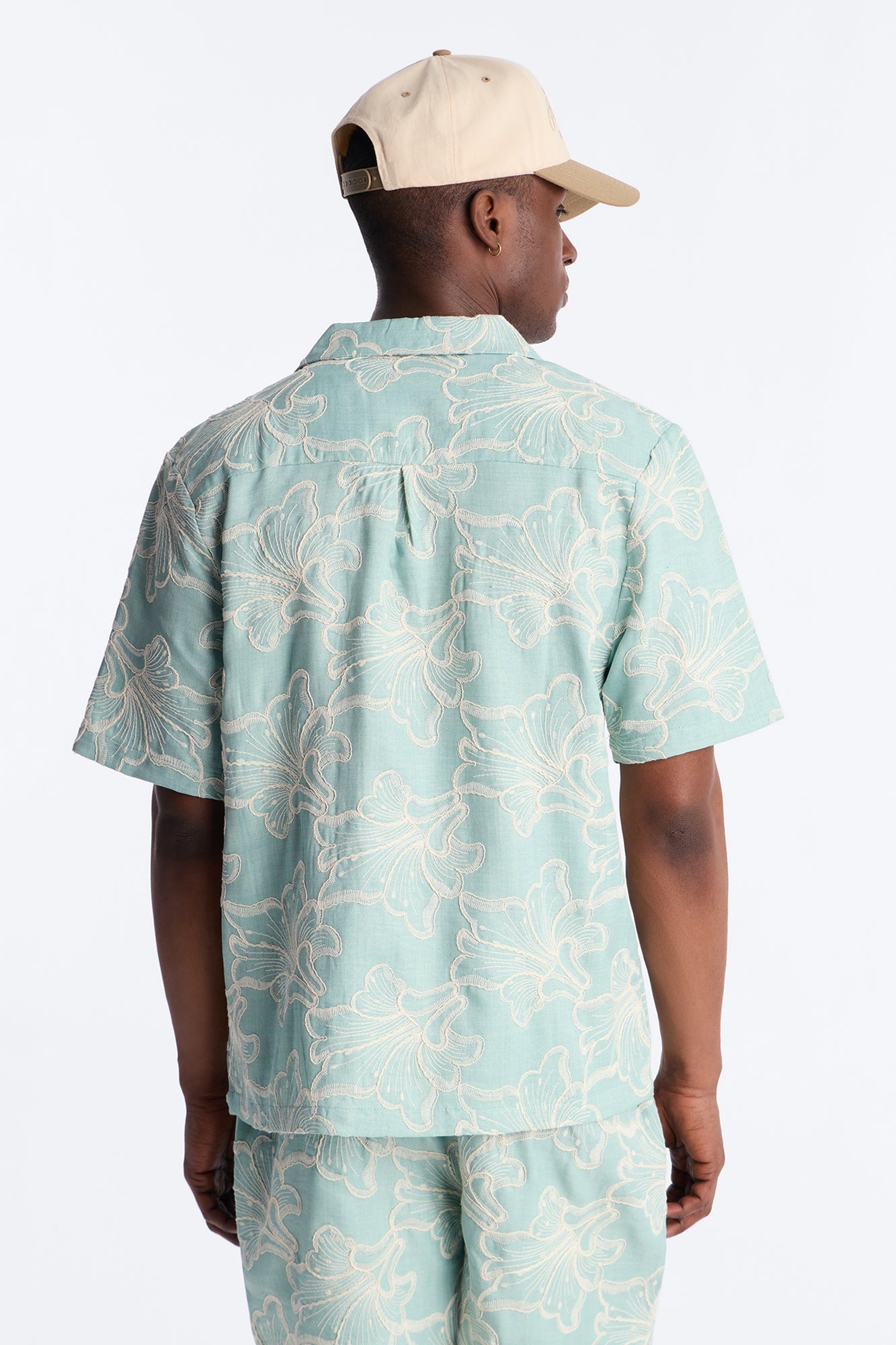 Coastal Drift Cuban Button Up Shirt - Mint
