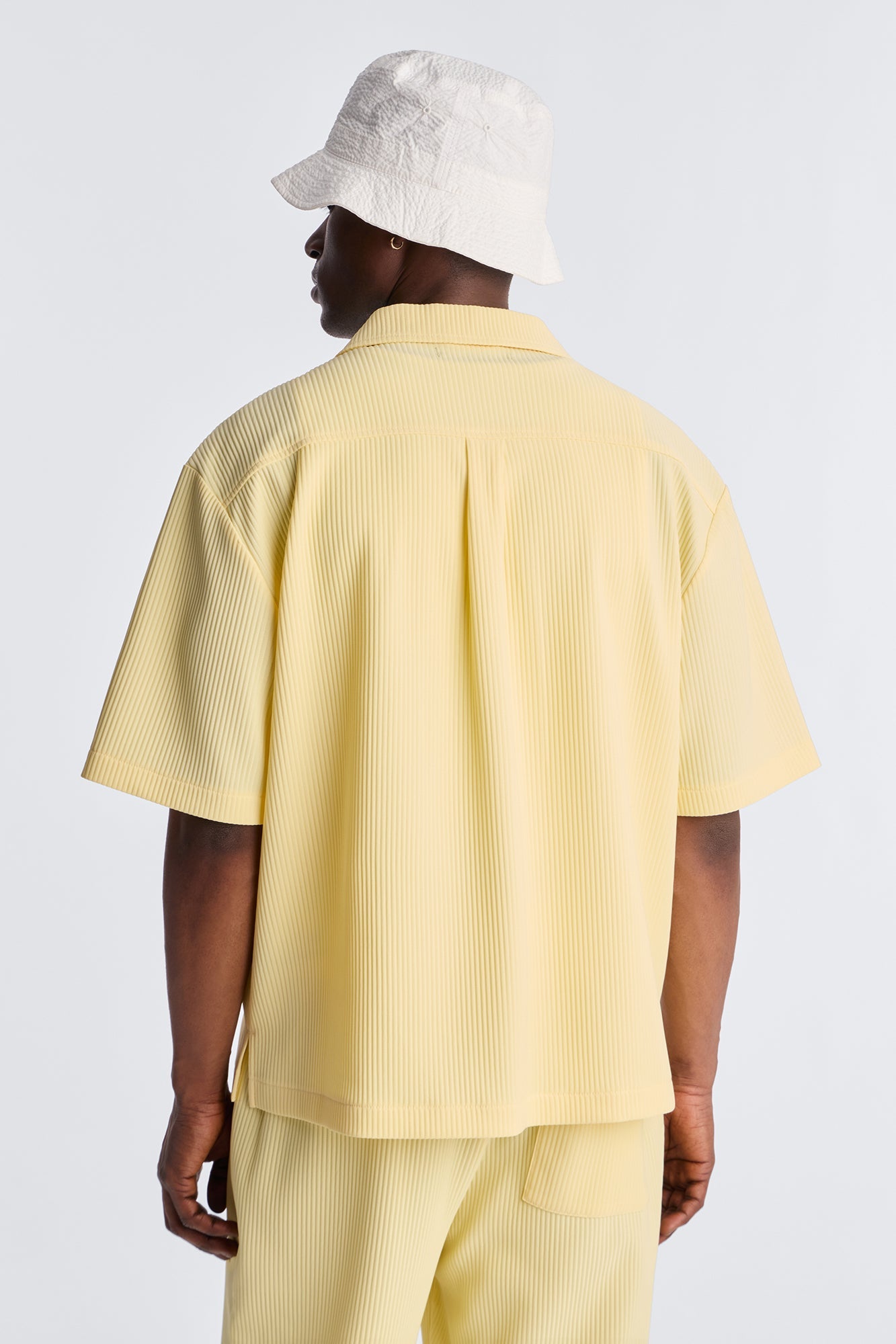 Show Up Short Sleeve Cuban Shirt - Butter Yellow