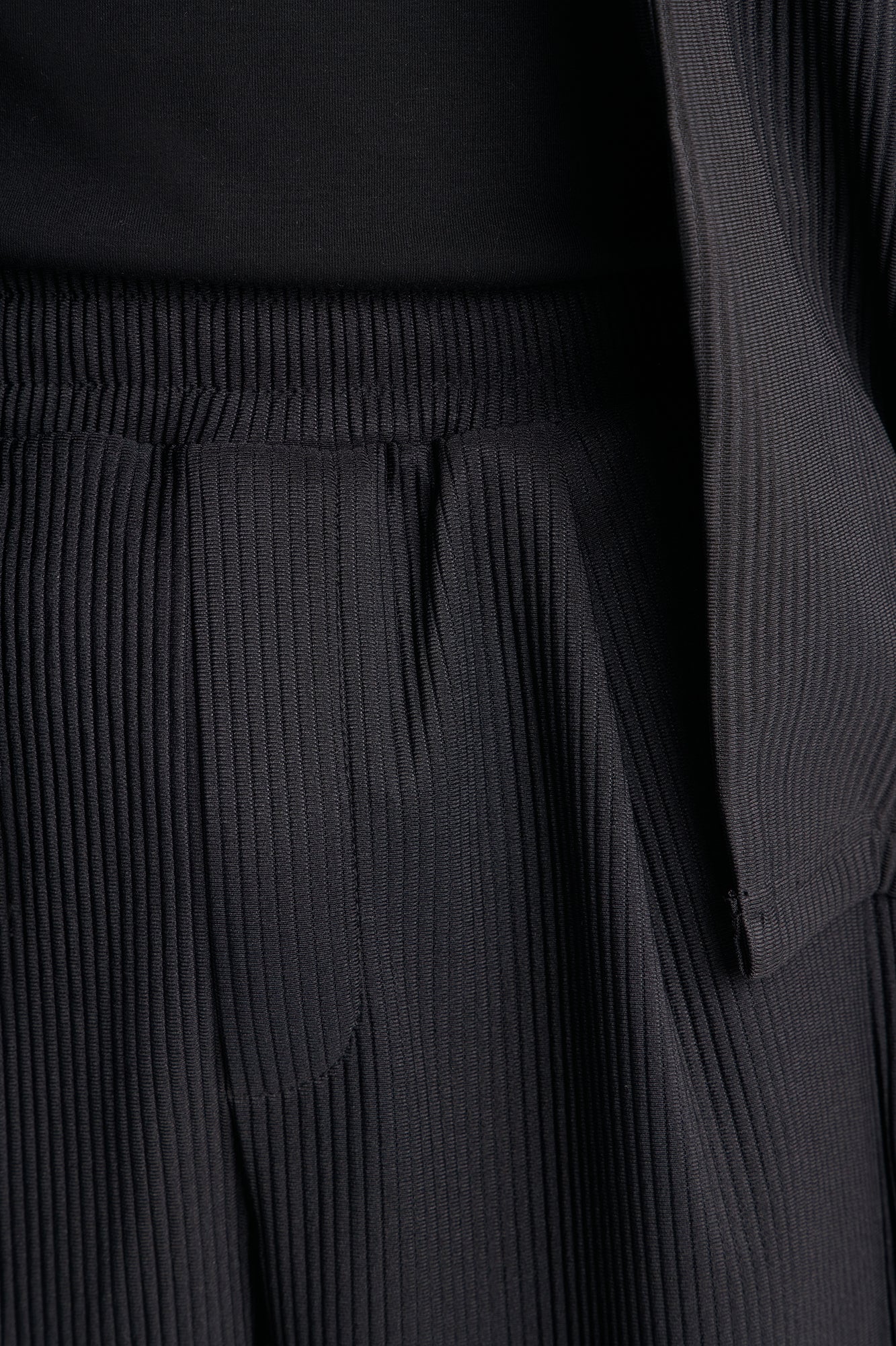 Show Up Straight Pleated Casual Trouser - Black