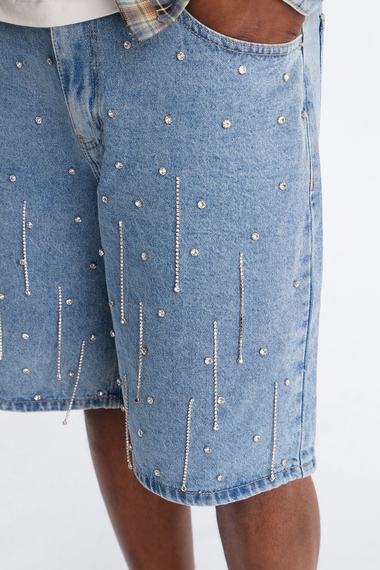 Relaxed Street Ice Denim Short - Light Wash