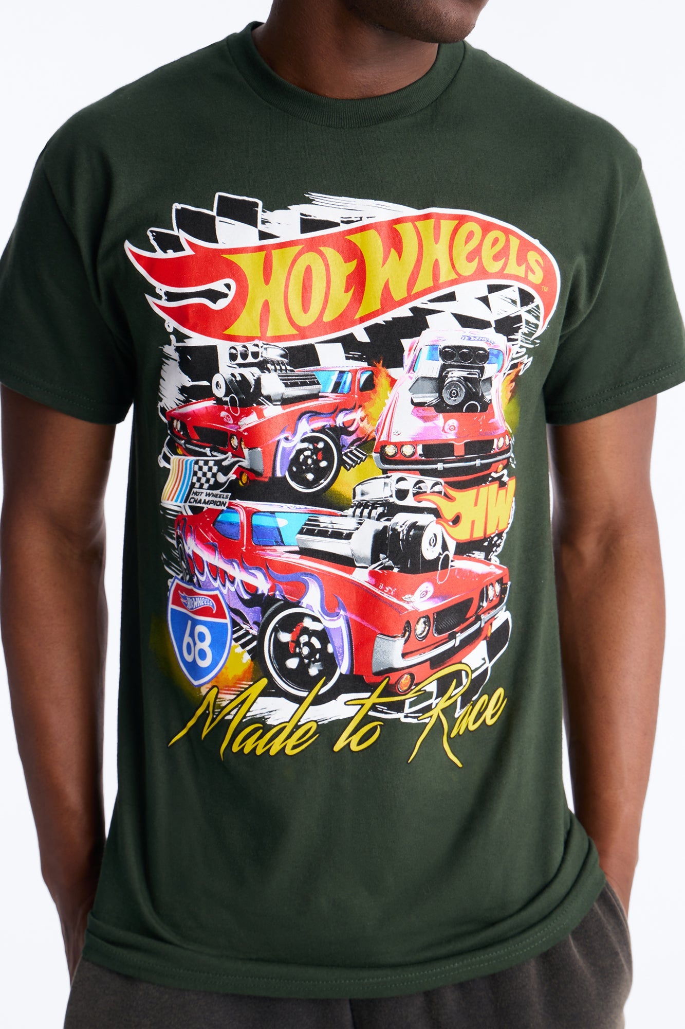 Hot Wheels Made To Race Short Sleeve Tee - Hunter Green