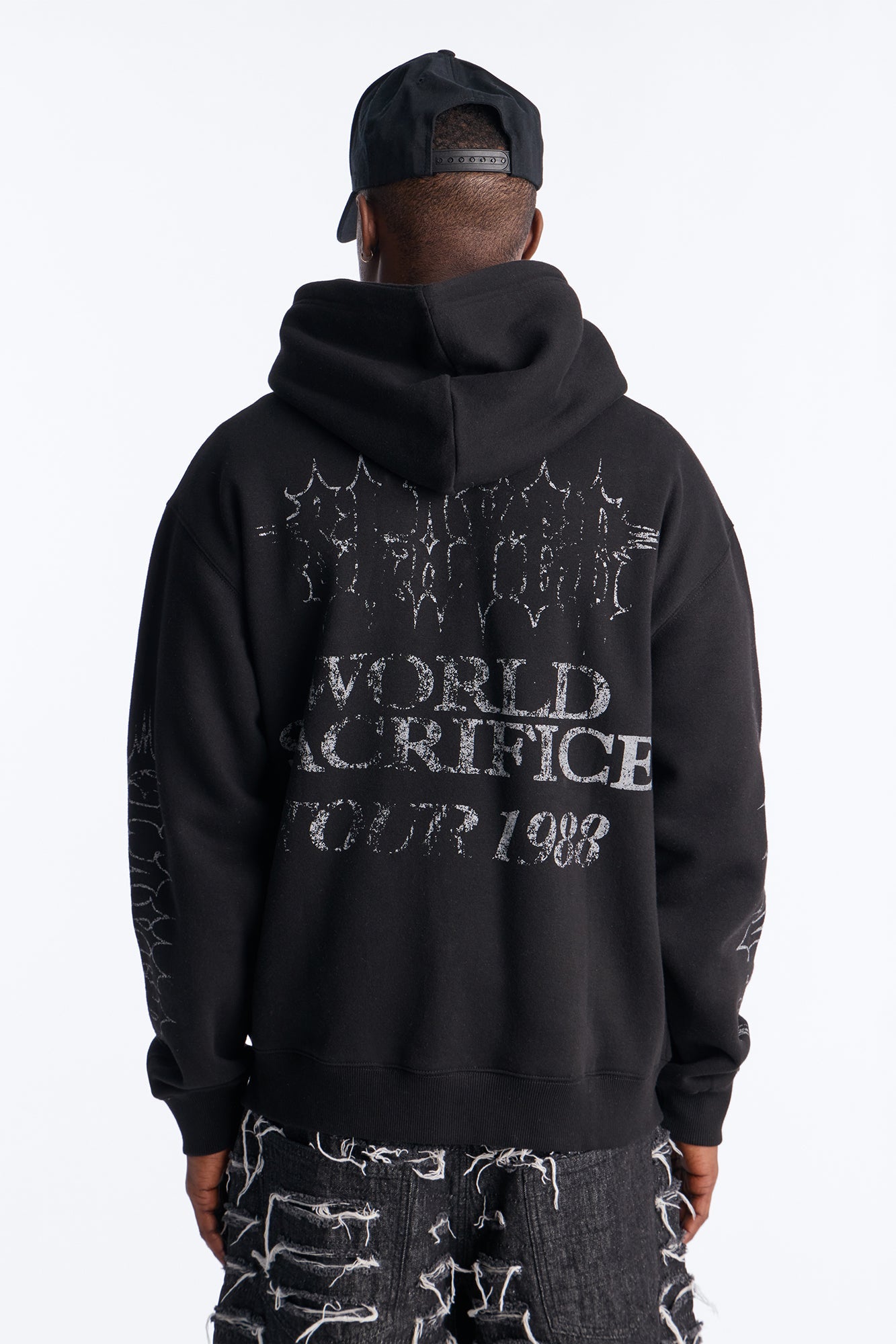 Slayer Tour 1988 Vintage Zip Hoodie - Black Wash