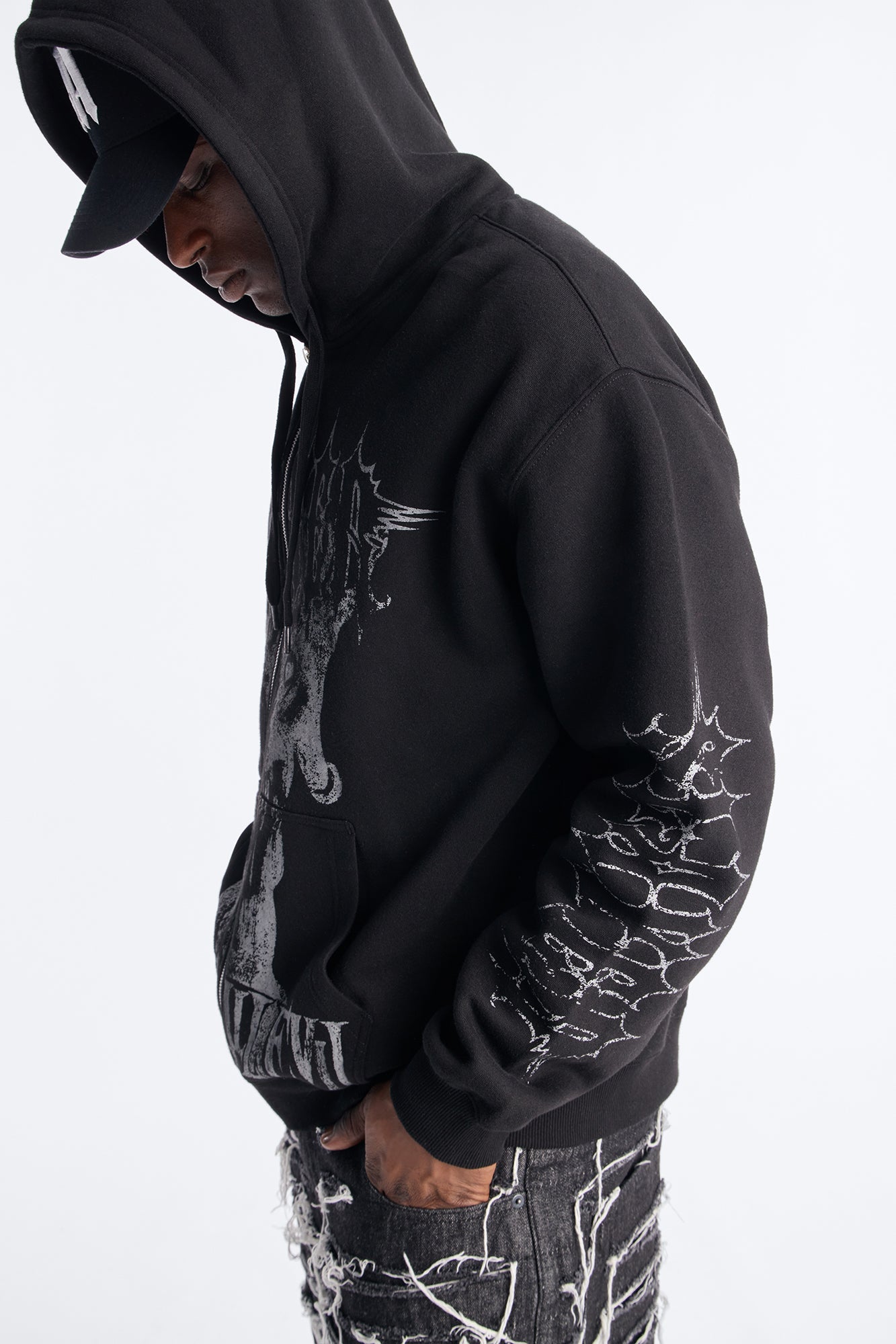 Slayer Tour 1988 Vintage Zip Hoodie - Black Wash