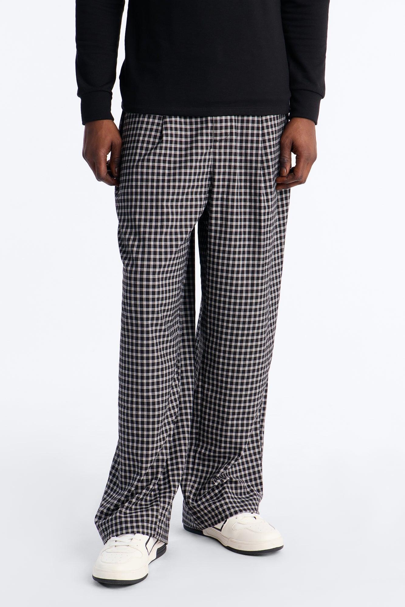 Wide Leg Pleated Downtown London Trouser - Black