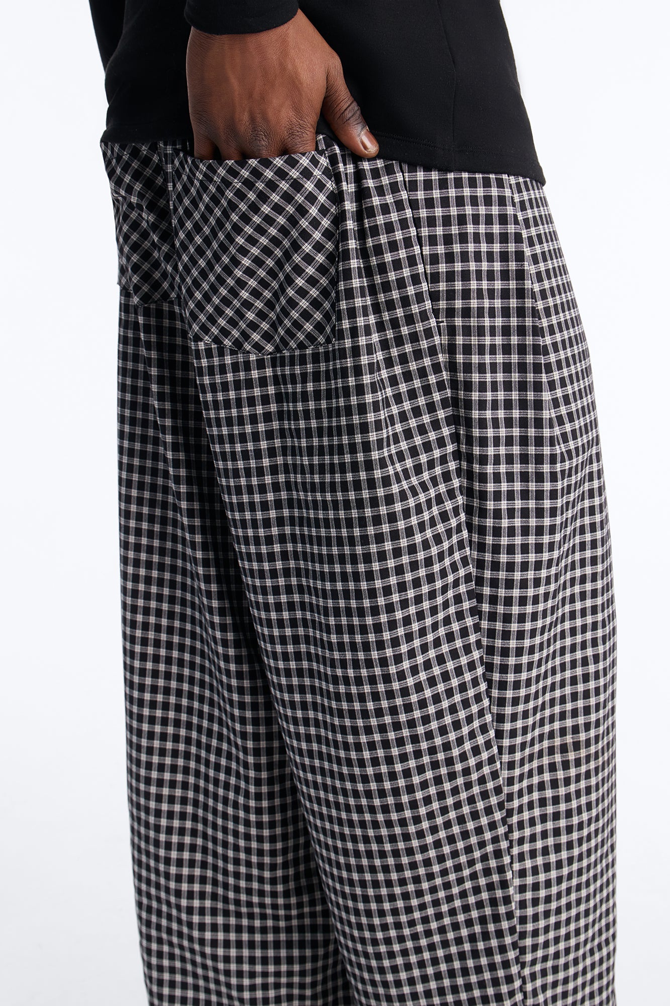 Wide Leg Pleated Downtown London Trouser - Black