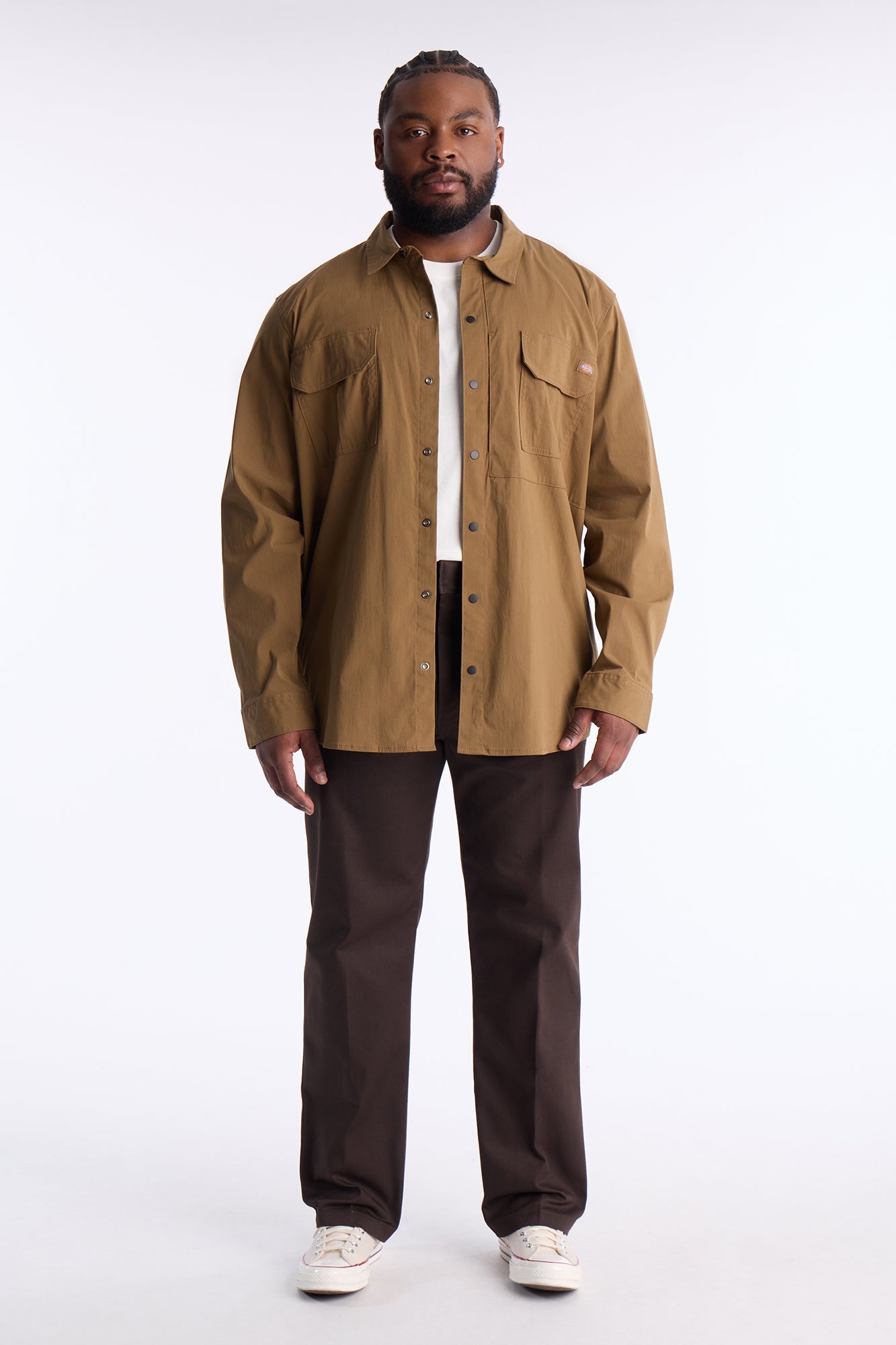 Dickies Utility Long Sleeve Work Shirt - Brown