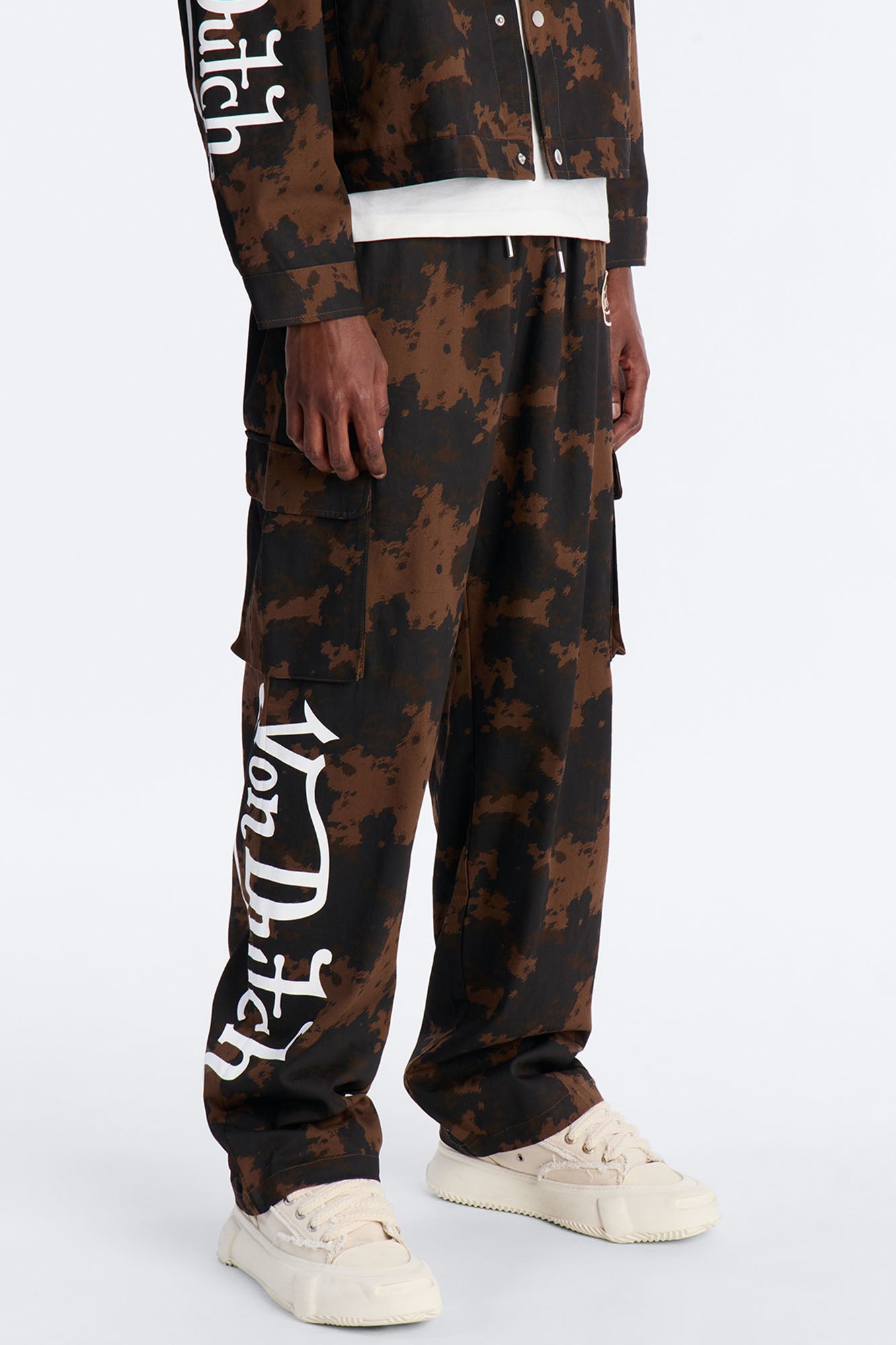 Von Dutch Rodeo Faux Pony Hair Baggy Pant - Brown