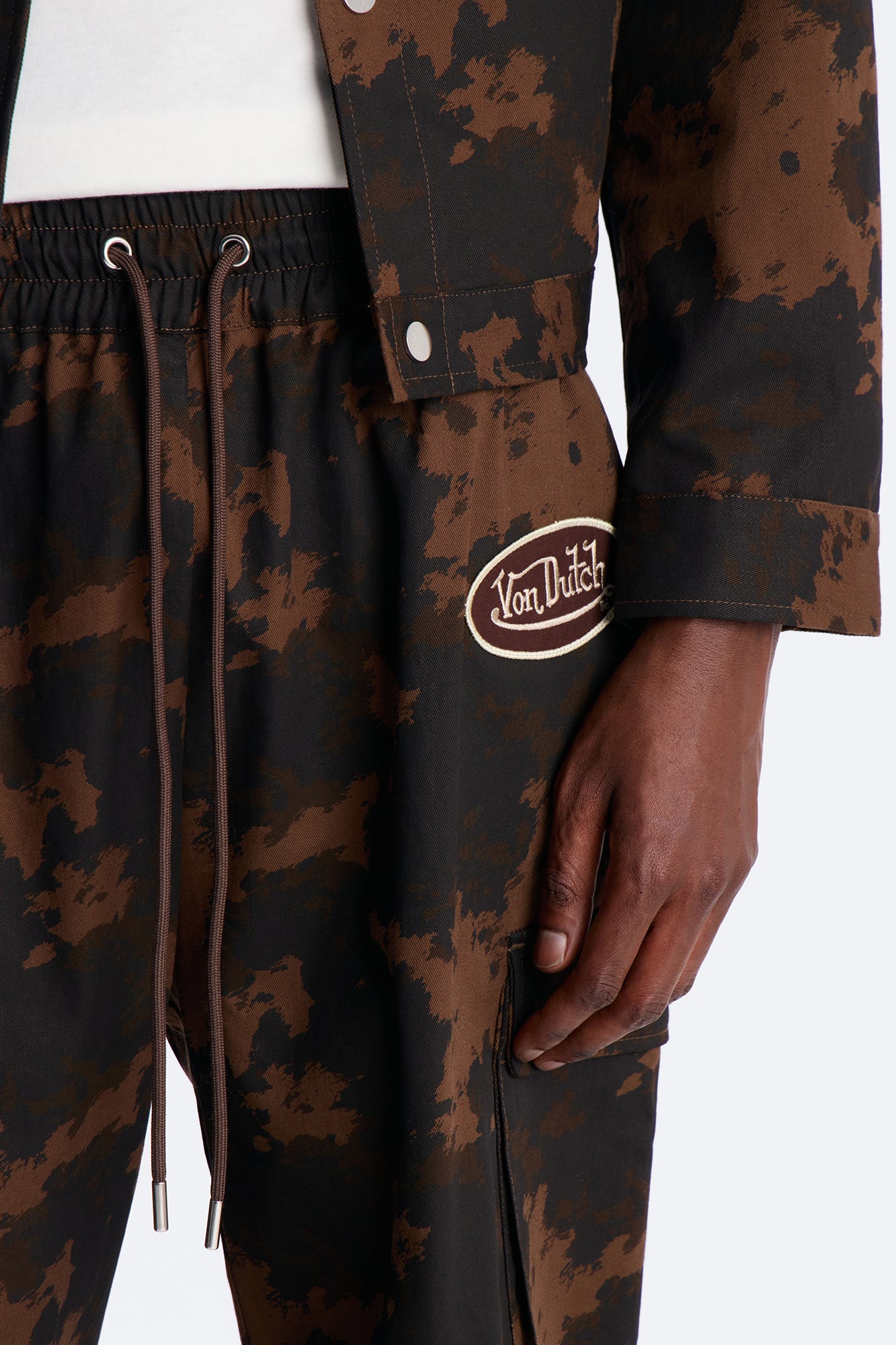 Von Dutch Rodeo Faux Pony Hair Baggy Pant - Brown