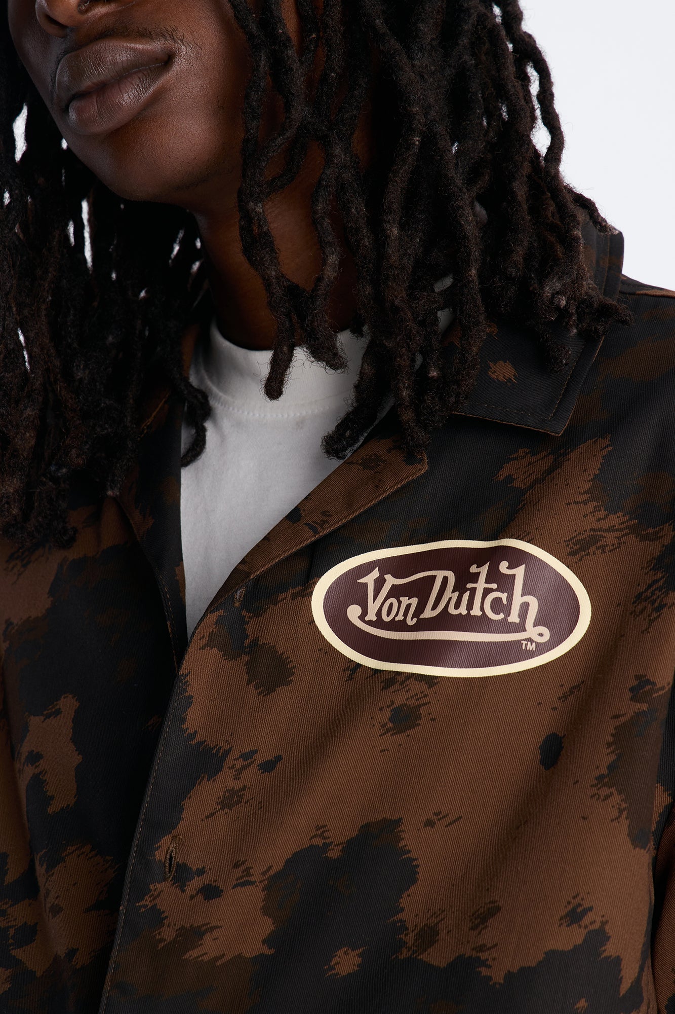 Von Dutch Rodeo Dual Cuban Button Up - Brown