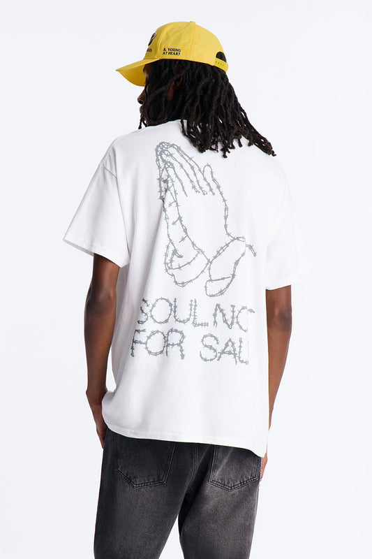 Soul Not For Sale Oversized Short Sleeve Tee - White