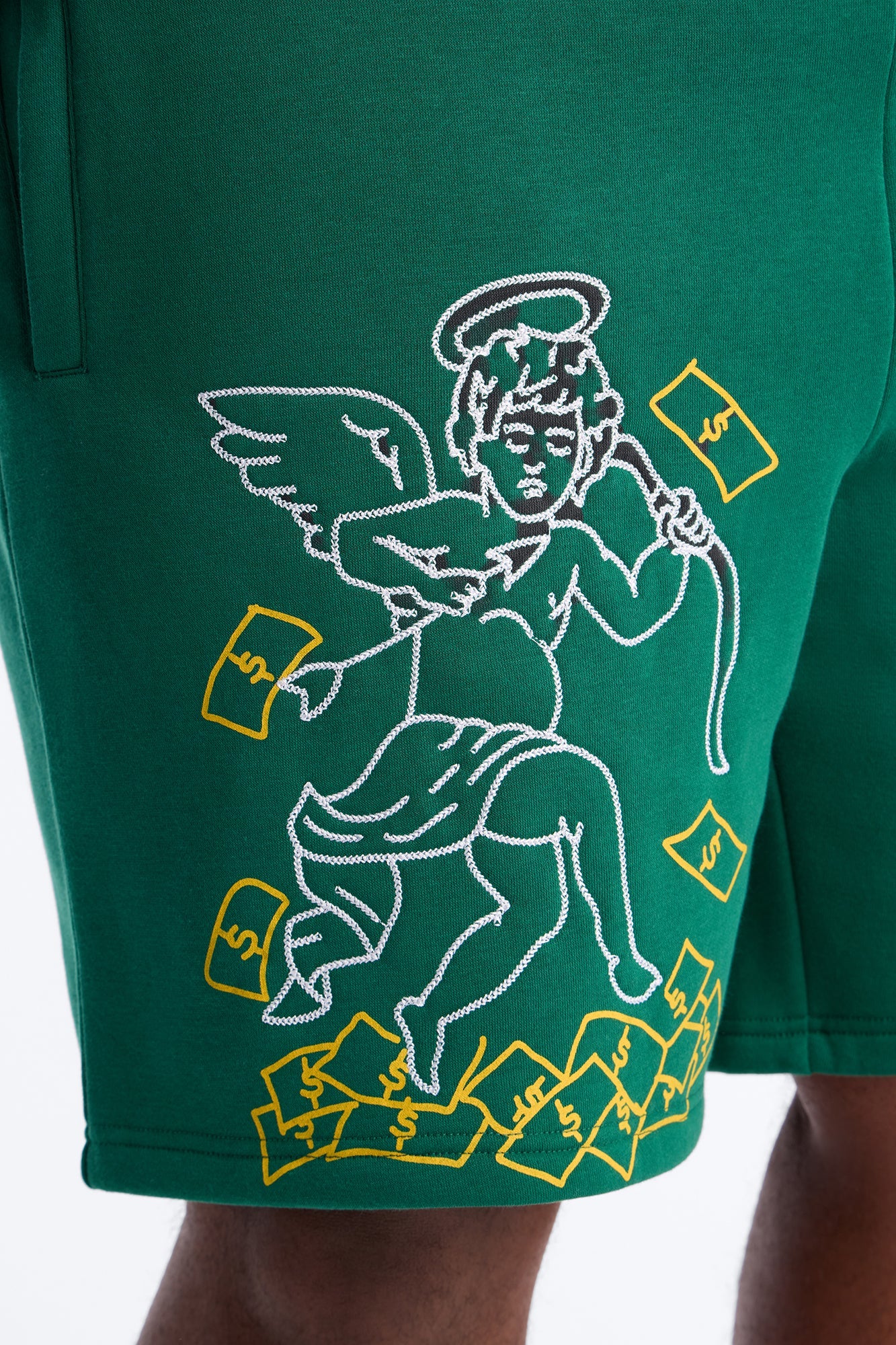 Paper Chasers Chain Stitch Sweatshorts - Green
