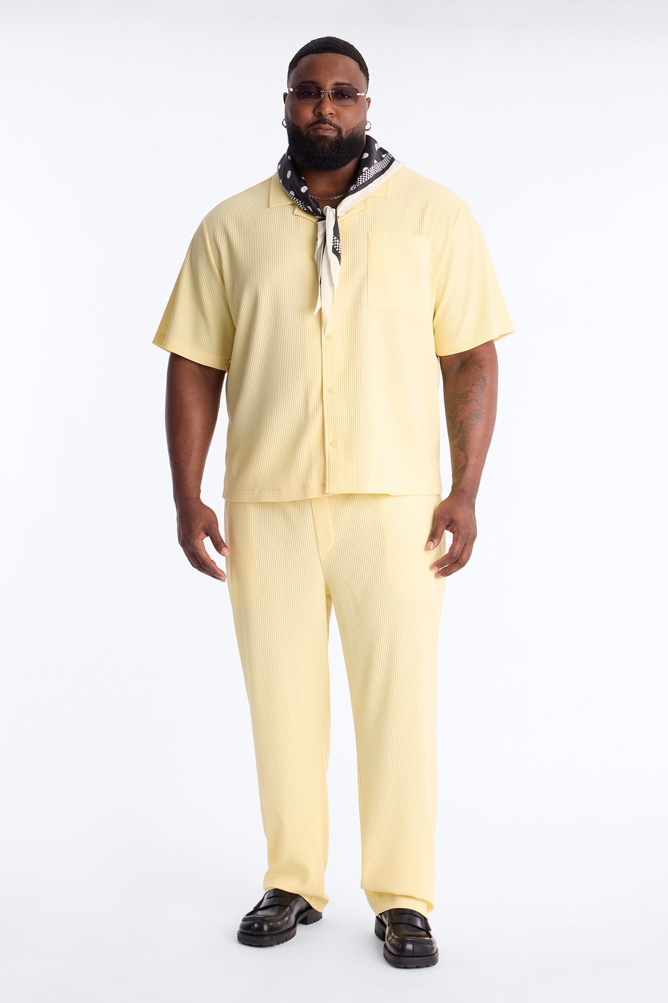 Show Up Short Sleeve Cuban Shirt - Butter Yellow