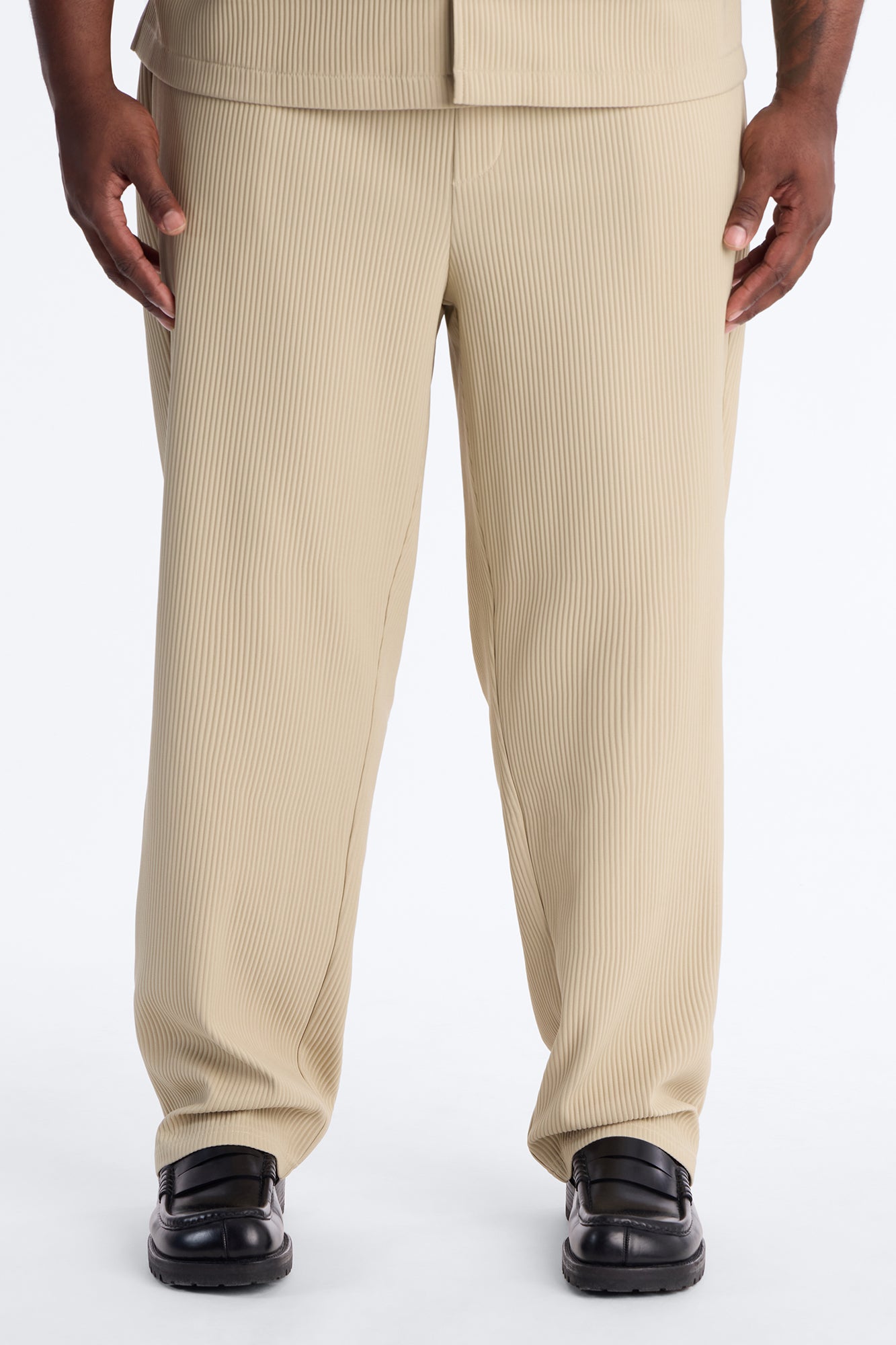 Show Up Slim Slit Pants - Stone
