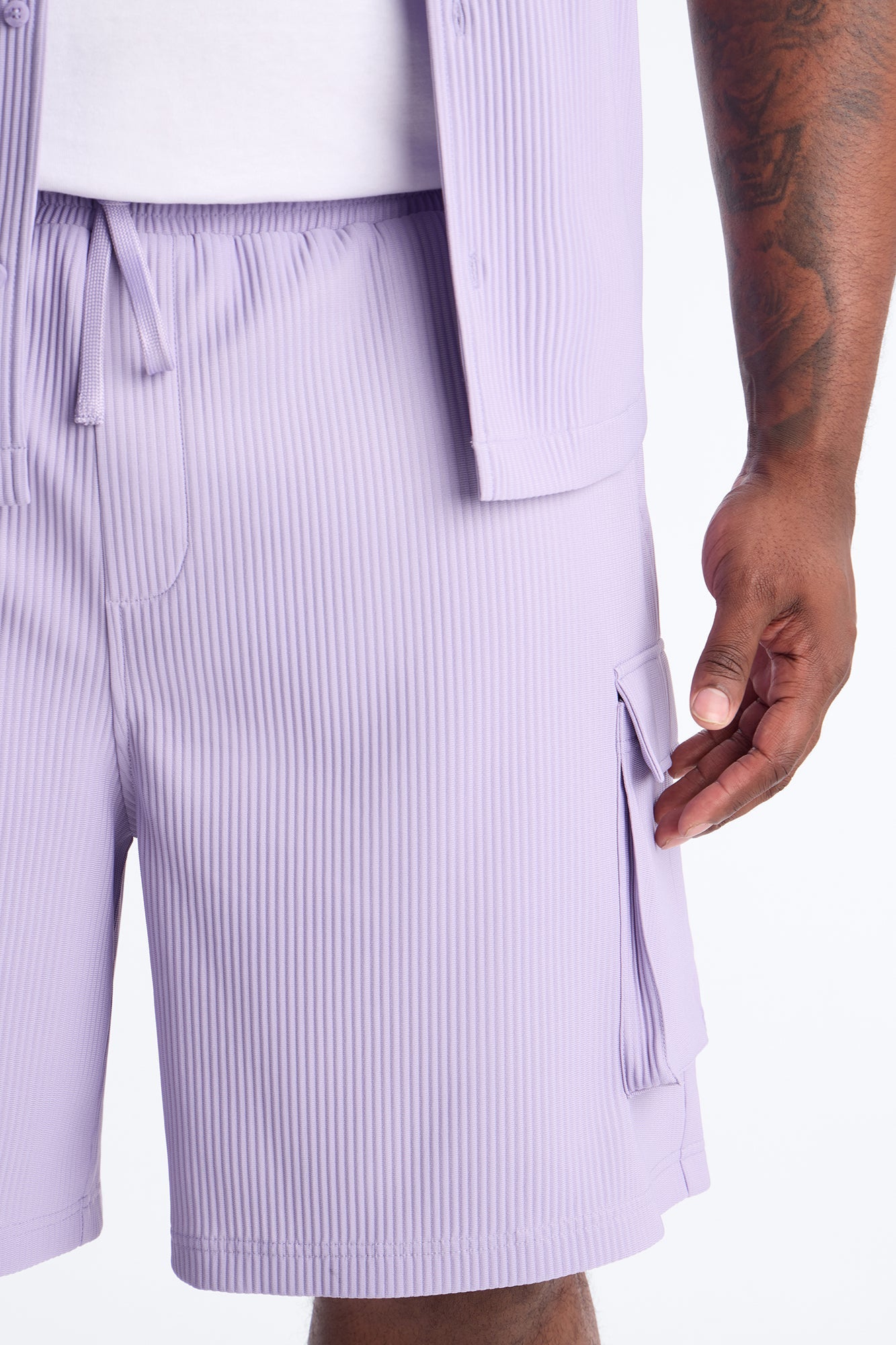 Show Up Relaxed Cargo Short - Lavender