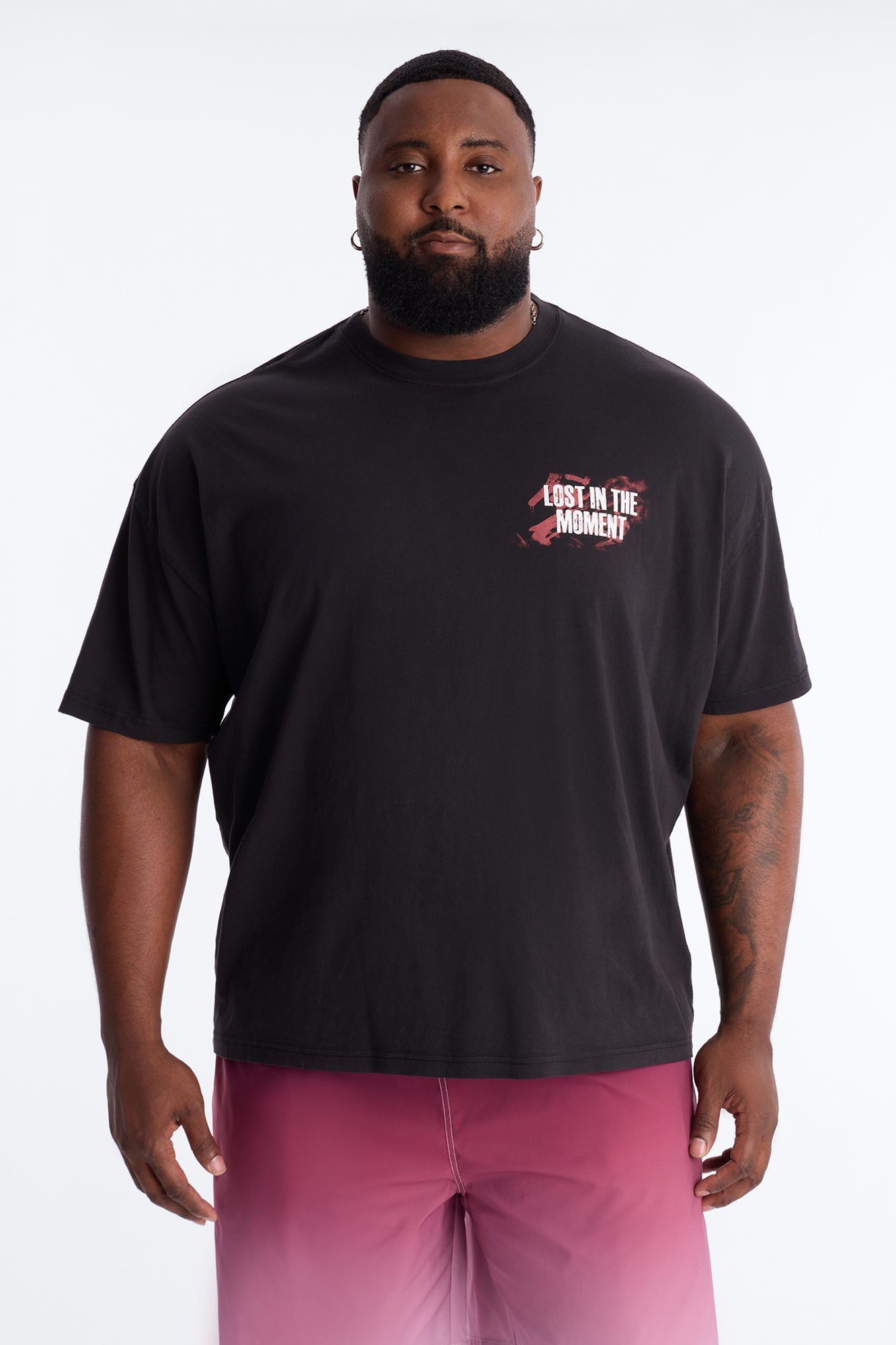 Lost In The Moment Oversized Short Sleeve Tee - Black Wash