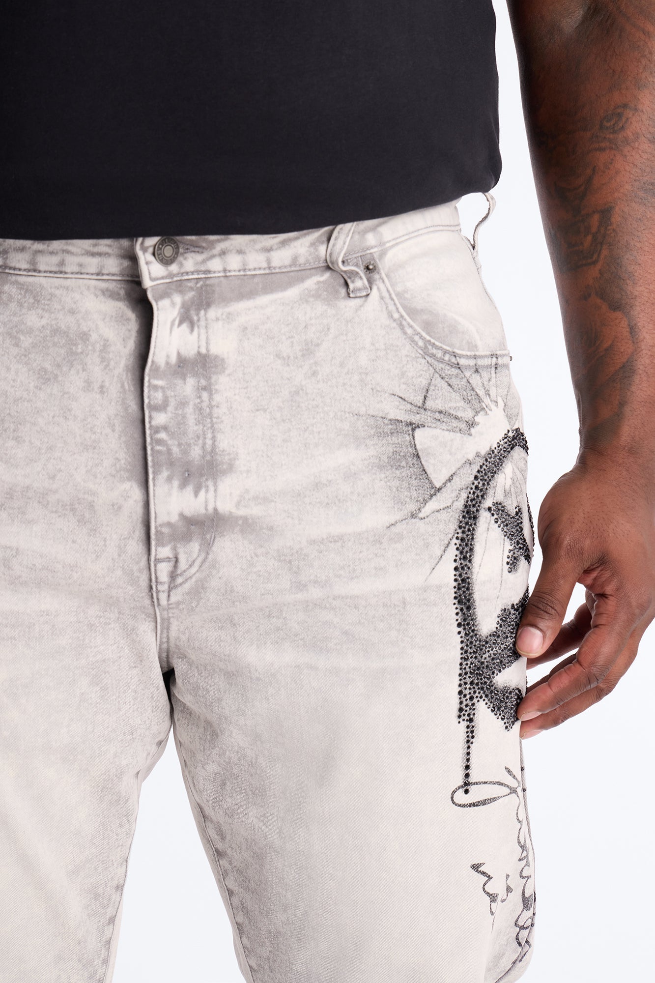 Stacked Skinny Flare Ace Royale Jean - Grey