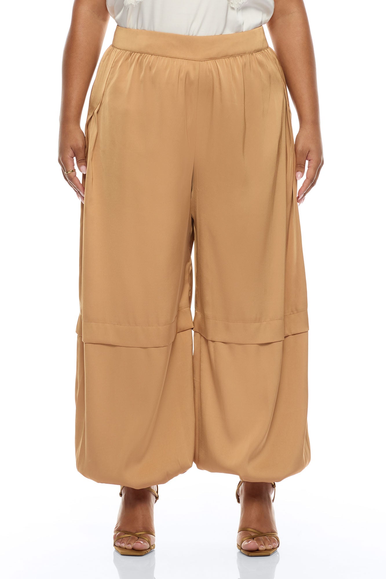 Cathryn Satin Balloon Pant - Gold Fashion Nova