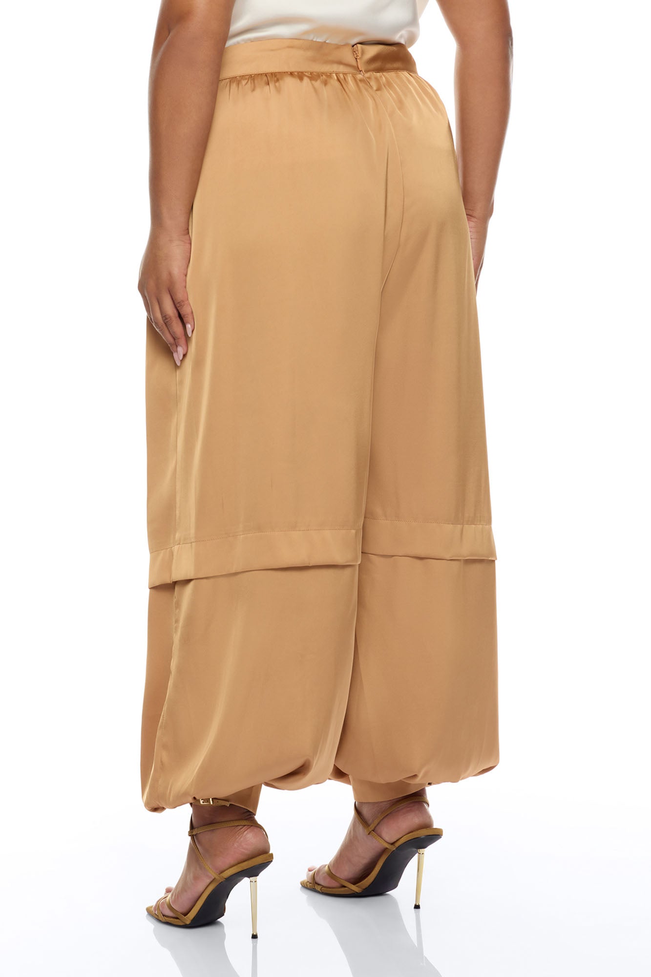 Cathryn Satin Balloon Pant - Gold Fashion Nova