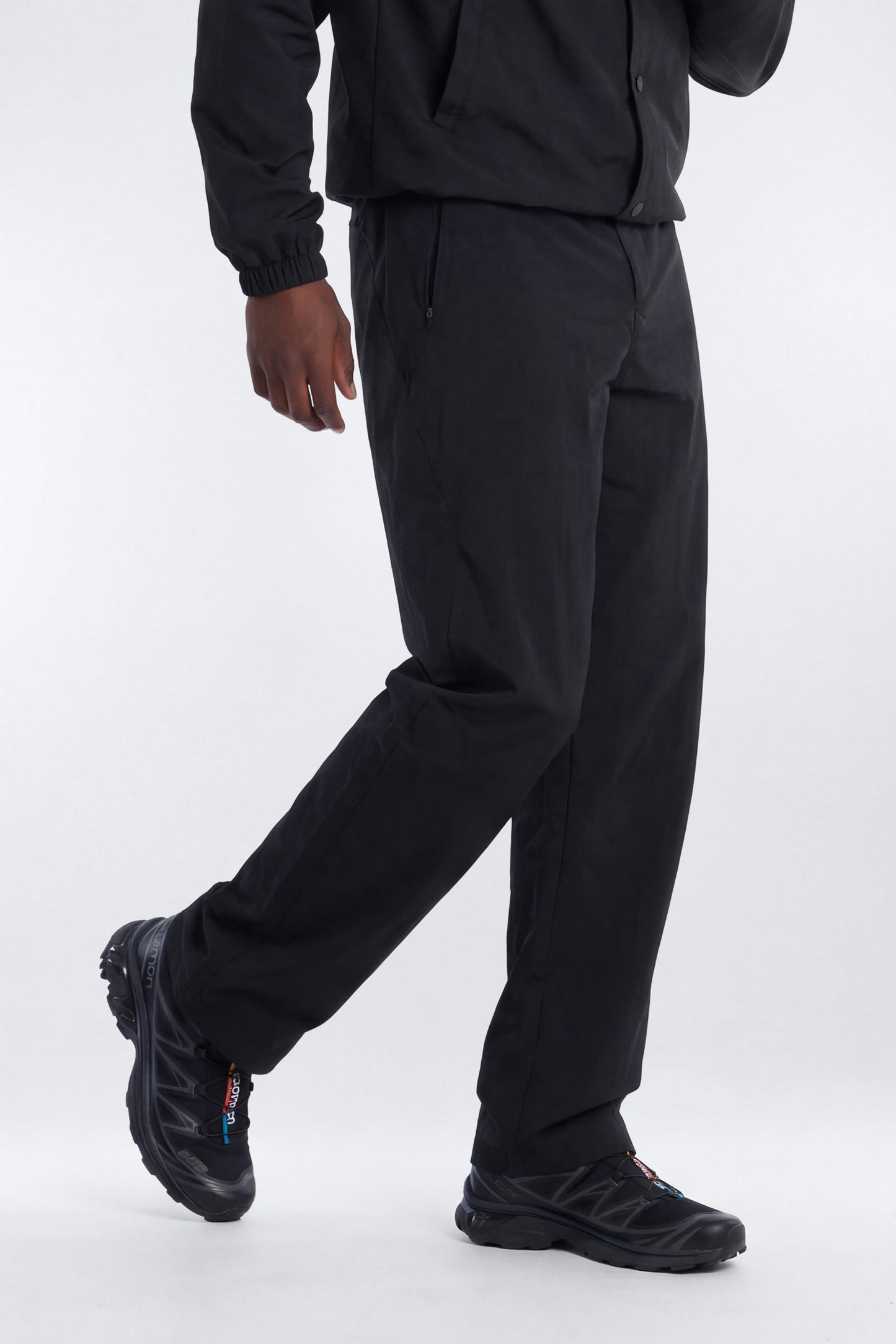 CoreNylon 32″ Front Snap Active Pants - Black