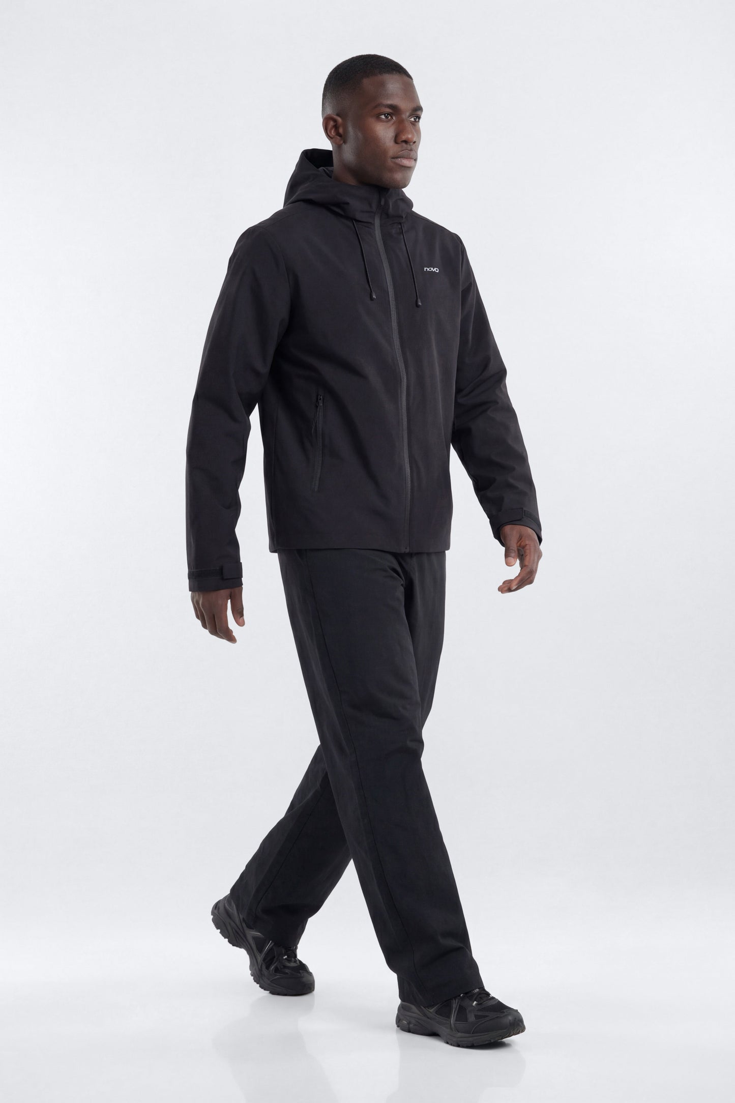 ActiveNylon™ Full Zip Hooded Jacket - Black