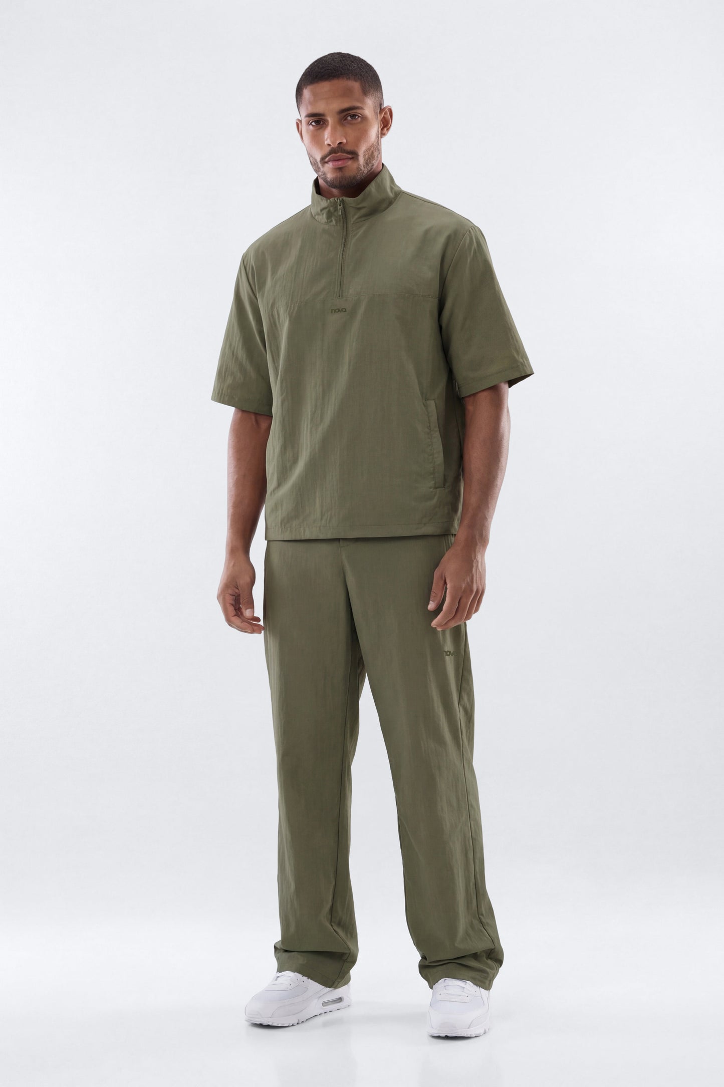 CoreNylon 32″ Front Snap Active Pants - Moss