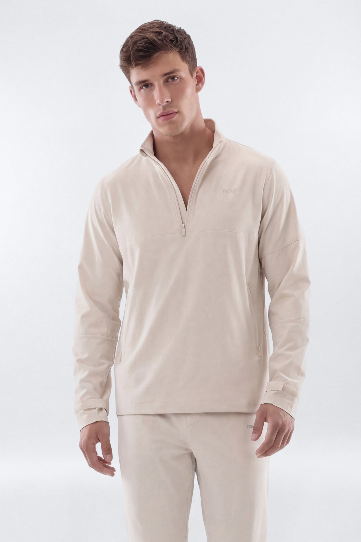 ActiveNylon™ Half Zip Pullover Jacket - Oat Milk