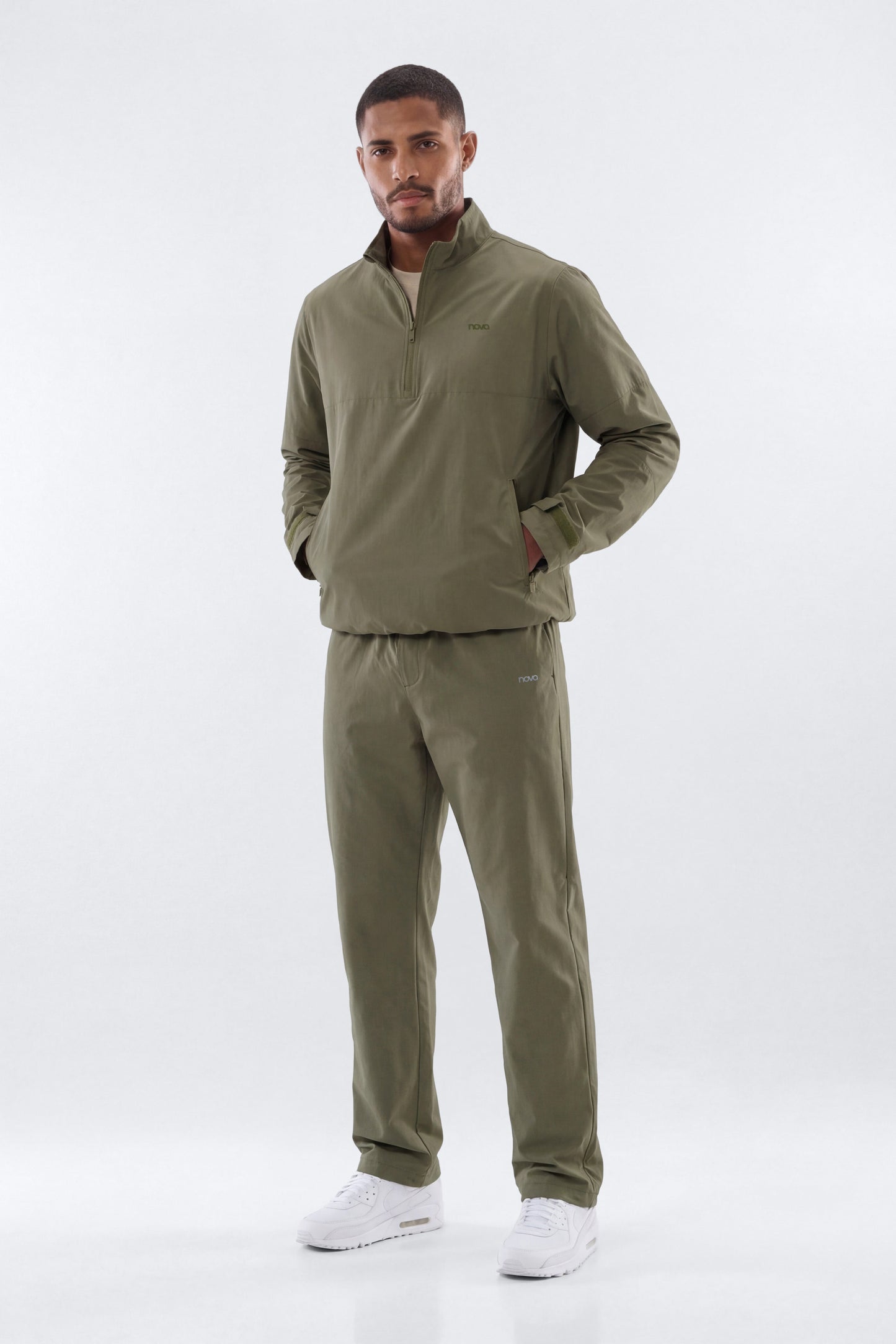 ActiveNylon™ Half Zip Pullover Jacket - Moss