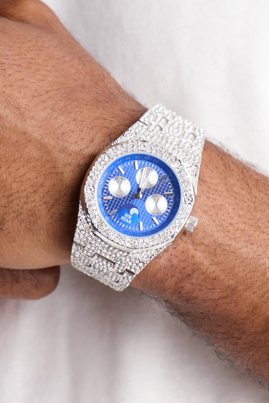 Icey Freezer Watch - Silver/Blue