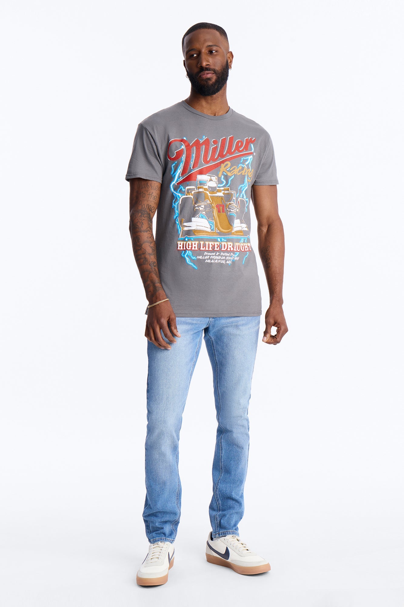 Miller Racing High Life Draught Short Sleeve Tee - Charcoal