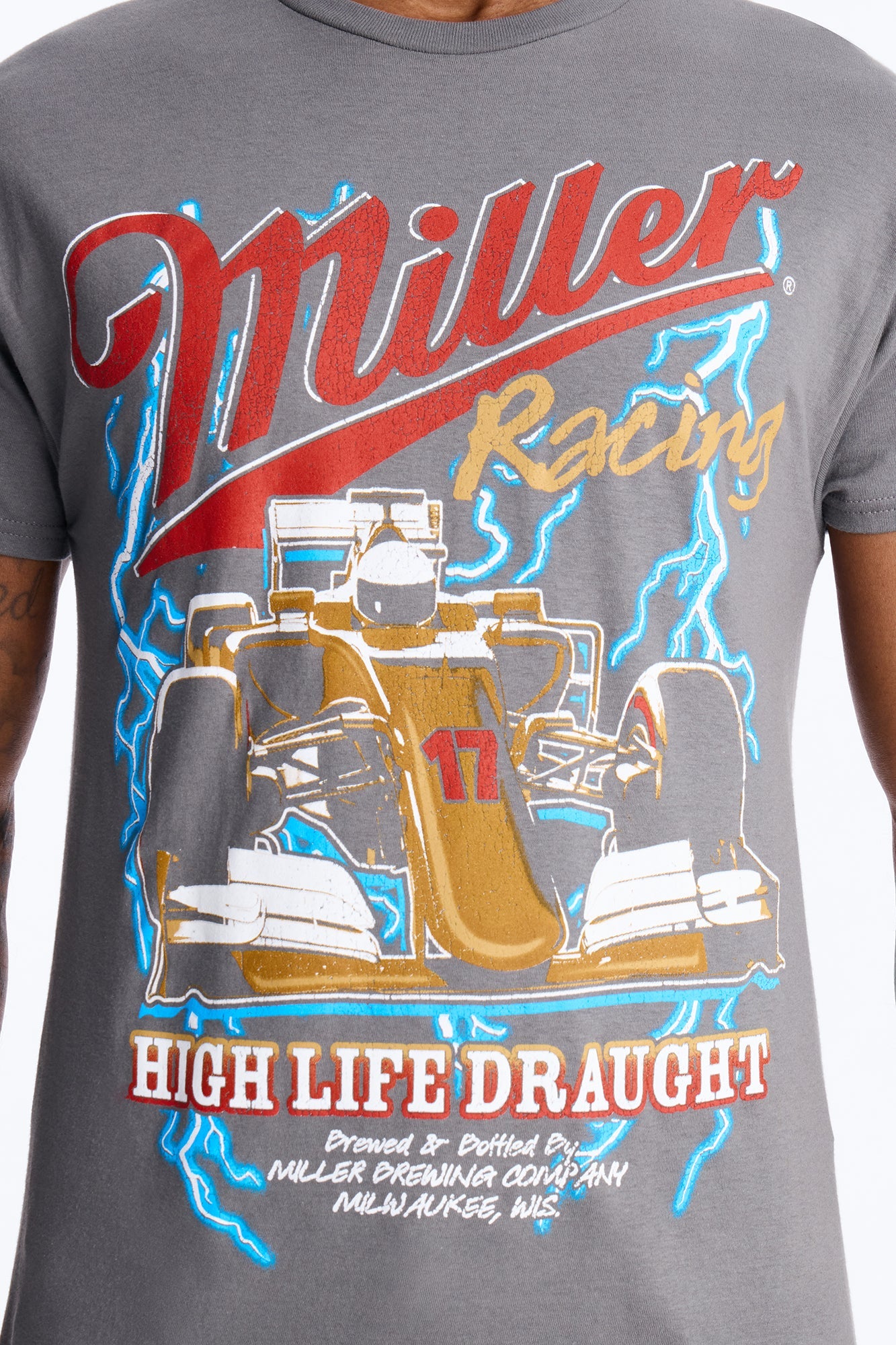 Miller Racing High Life Draught Short Sleeve Tee - Charcoal