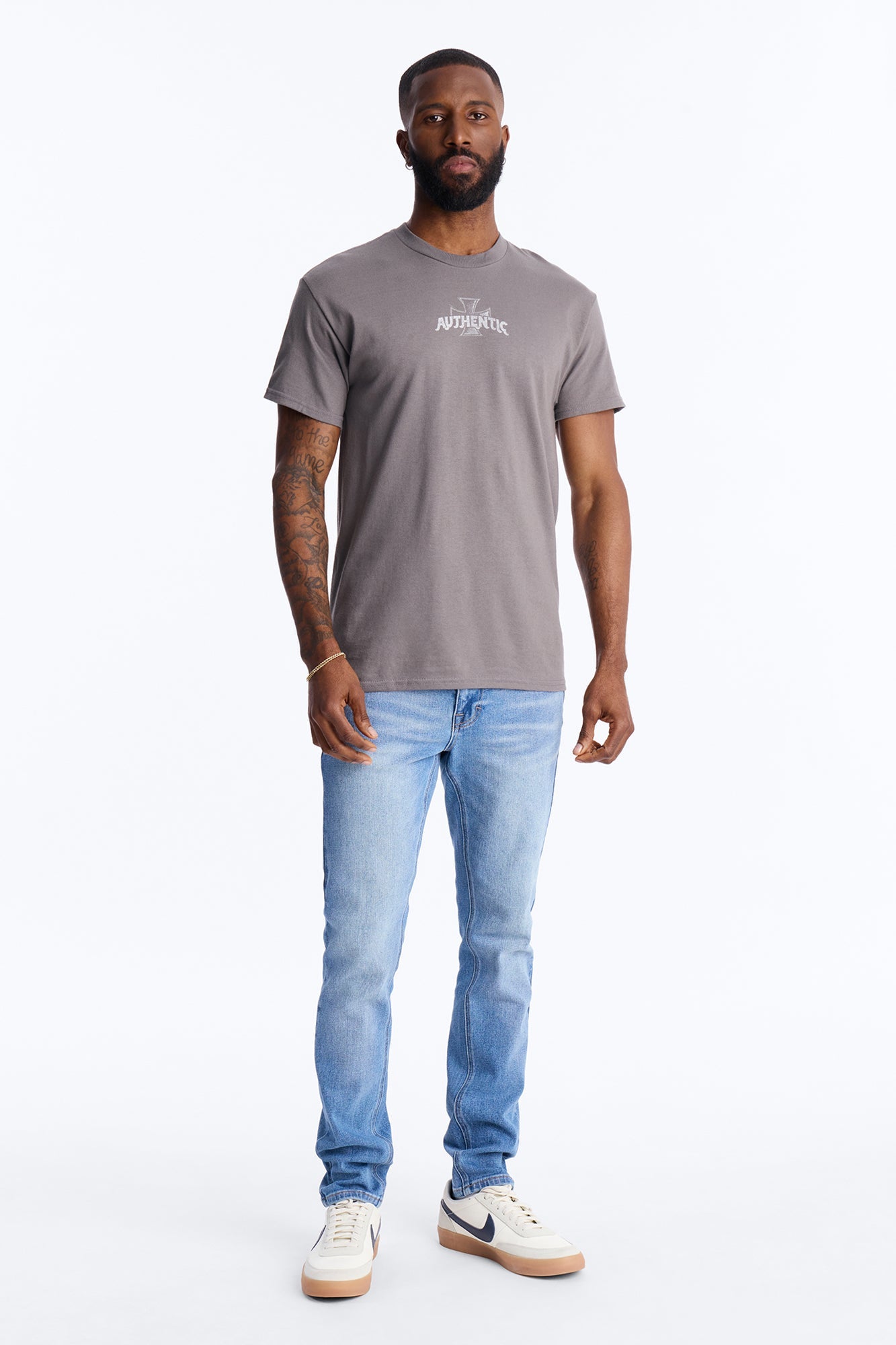 Authentic Vibes Short Sleeve Tee - Charcoal