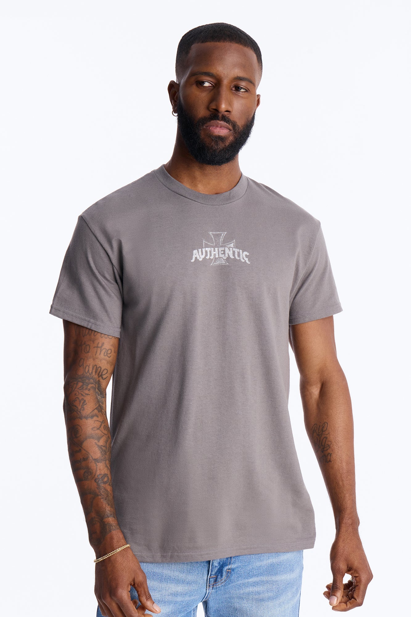 Authentic Vibes Short Sleeve Tee - Charcoal