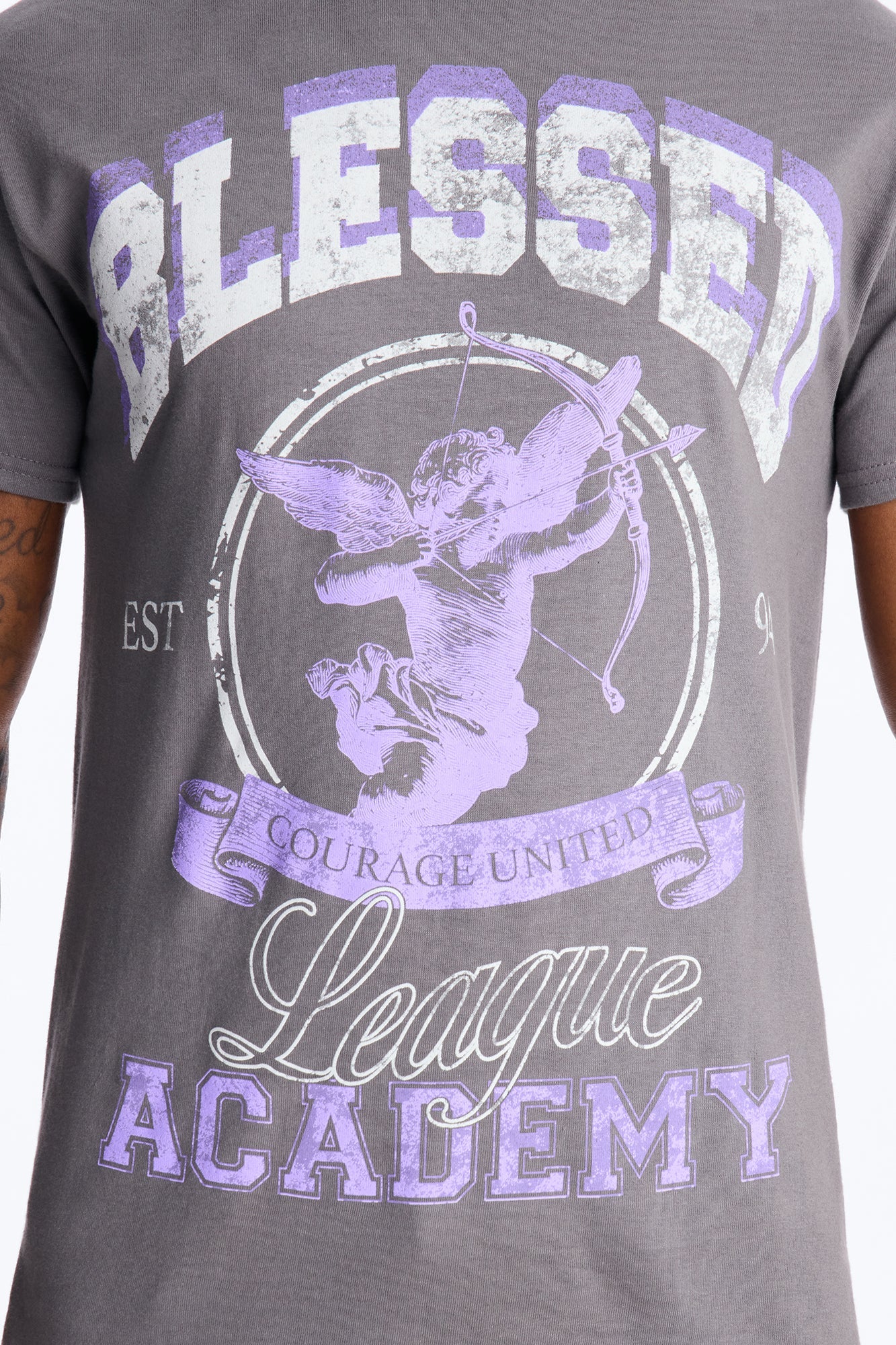 Blessed Academy Short Sleeve Tee - Charcoal
