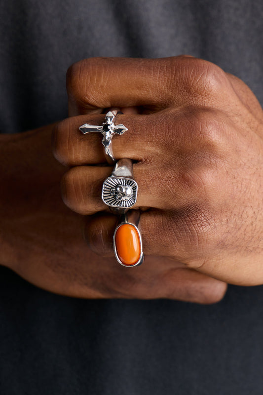 Deadly Inferno Ring Set - Silver
