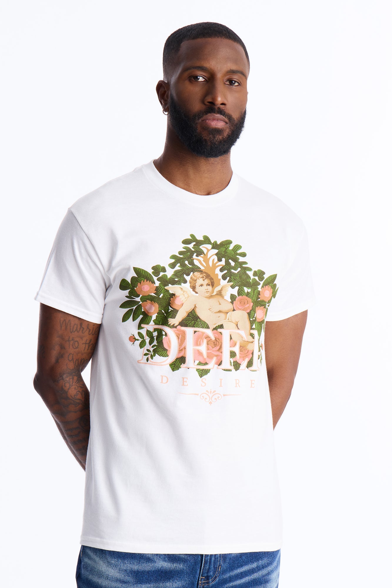 Deep Desire Short Sleeve Tee - White