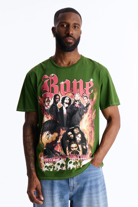 Bone Thugs N Harmony The Crossroads Vintage Short Sleeve Tee - Hunter Green