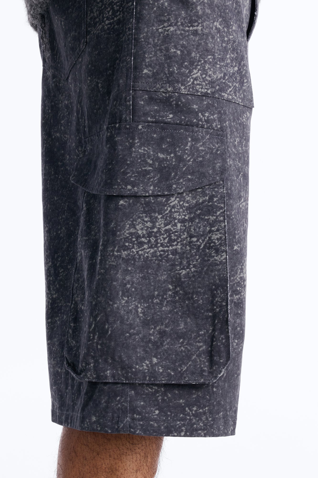 Baggy Mental State Cargo Short - Charcoal