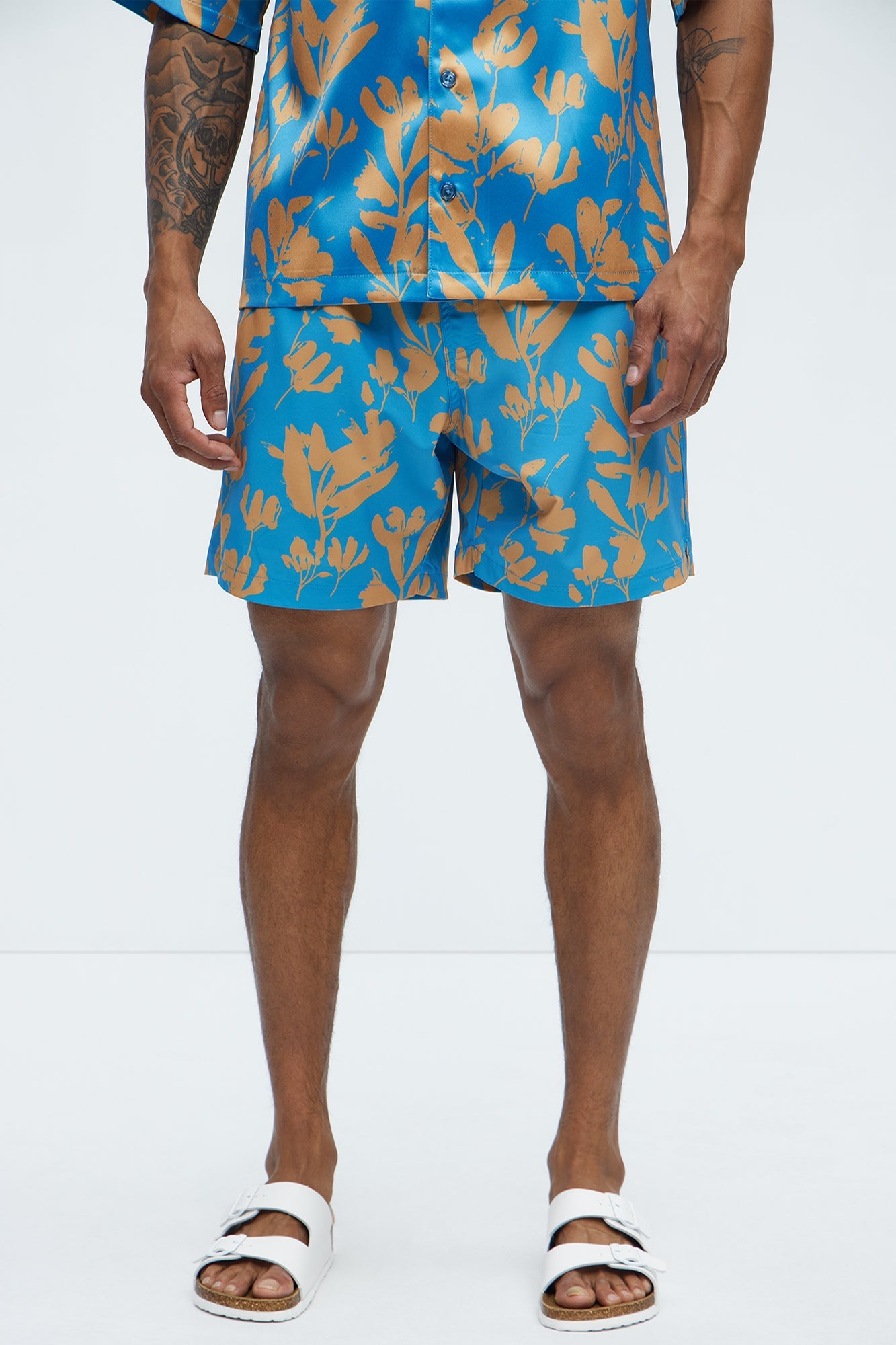 Bloom Off Swim Trunk - Blue/combo