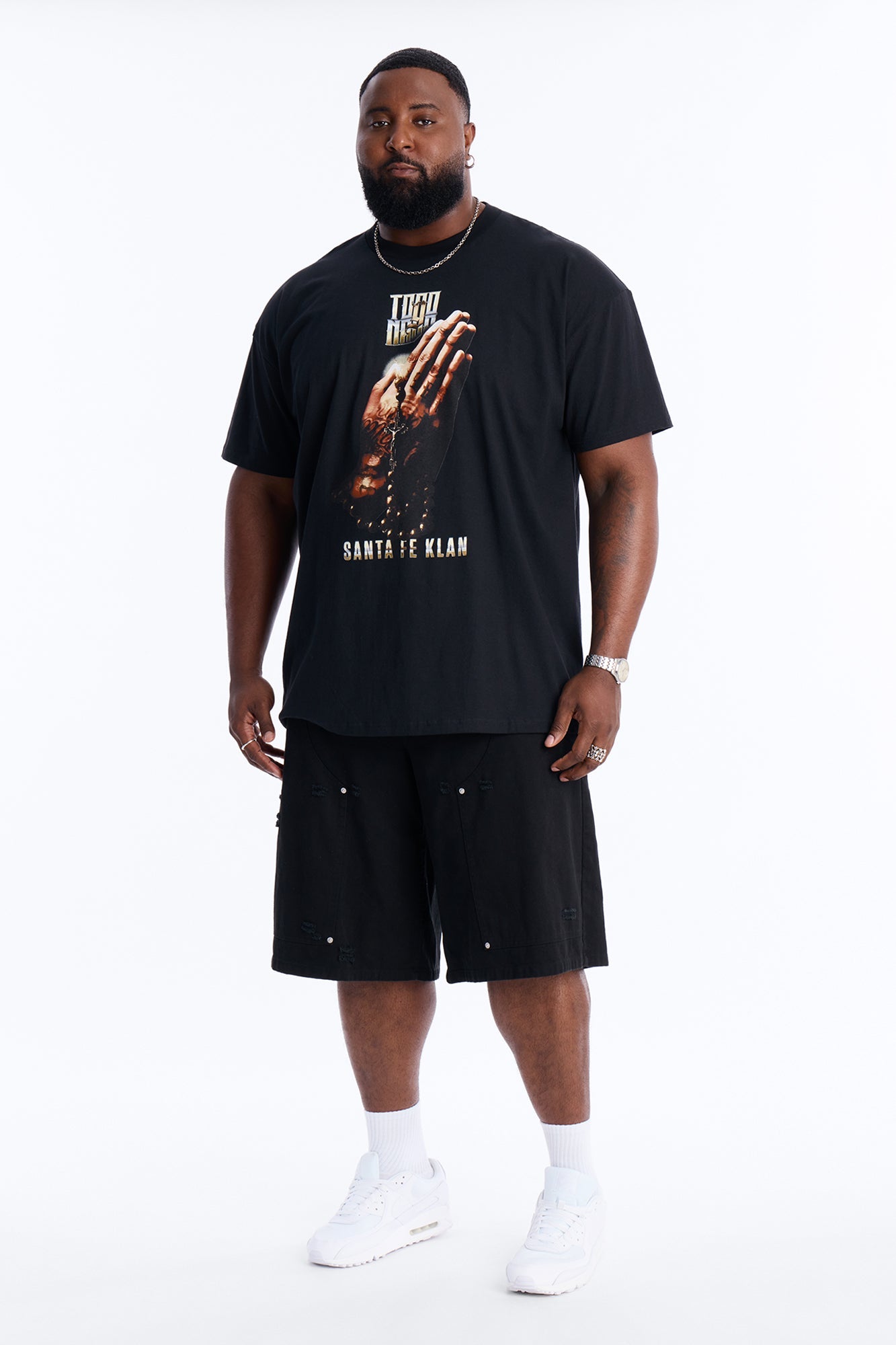 Santa Fe Klan Praying Hands Short Sleeve Tee - Black