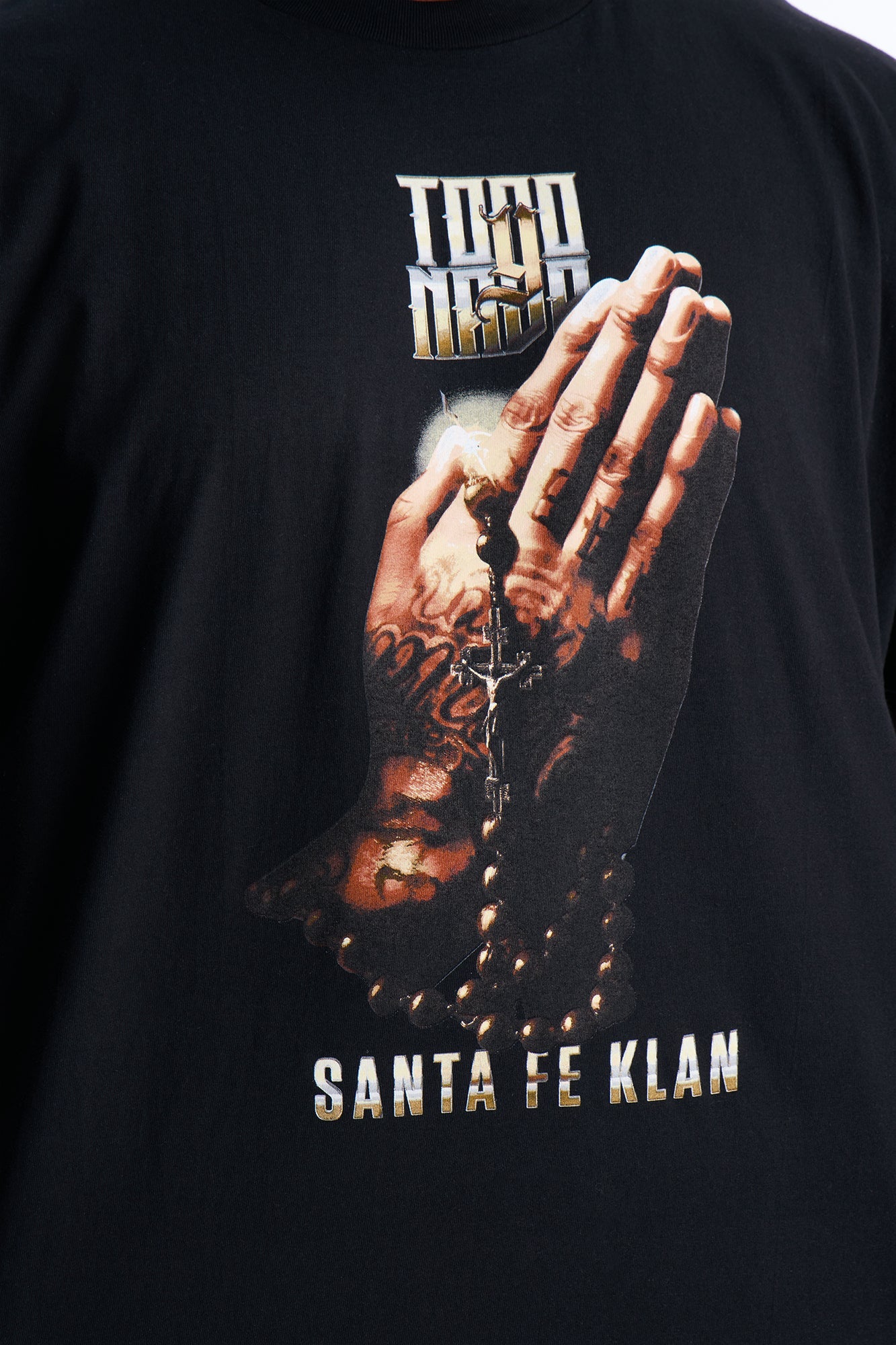 Santa Fe Klan Praying Hands Short Sleeve Tee - Black