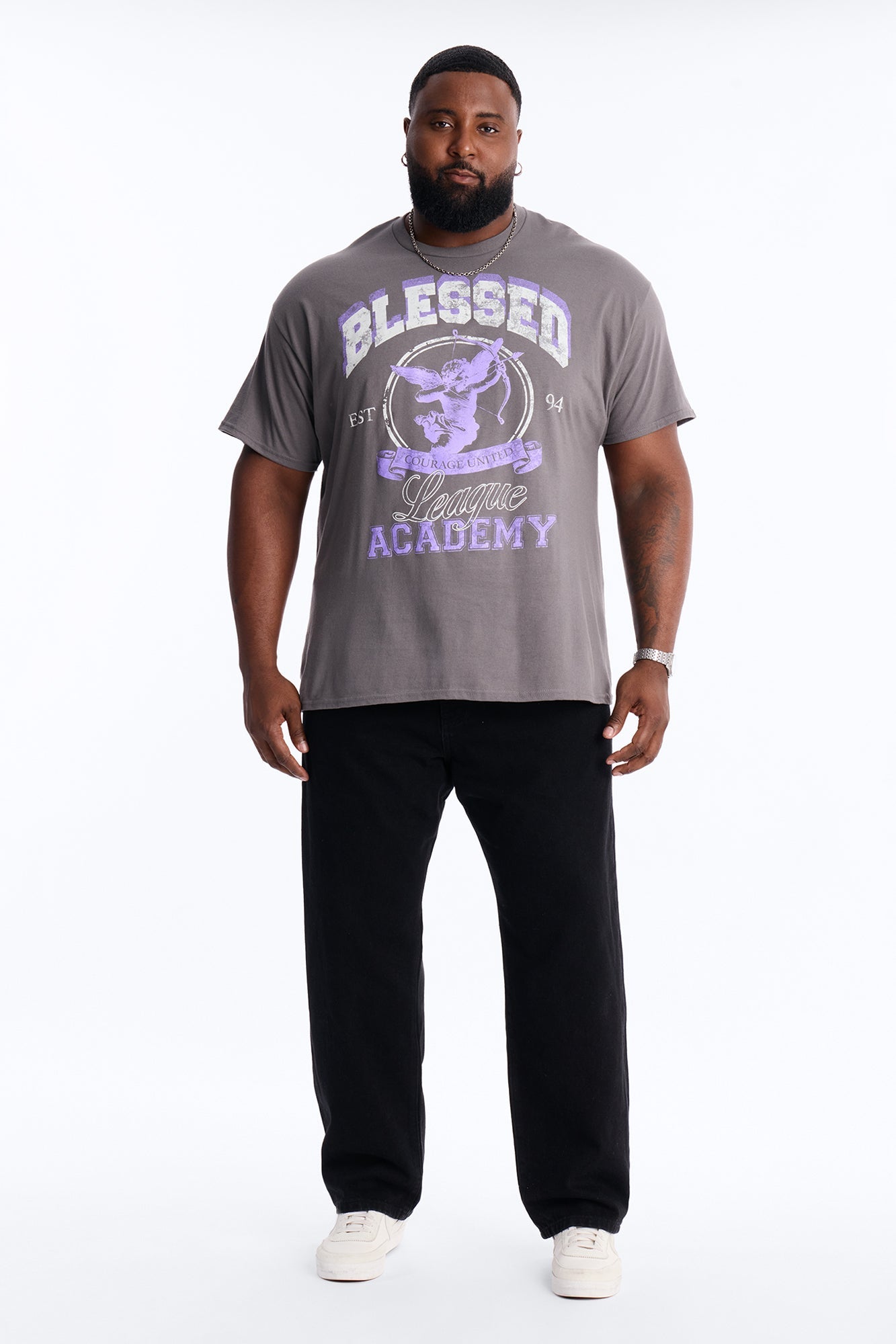 Blessed Academy Short Sleeve Tee - Charcoal