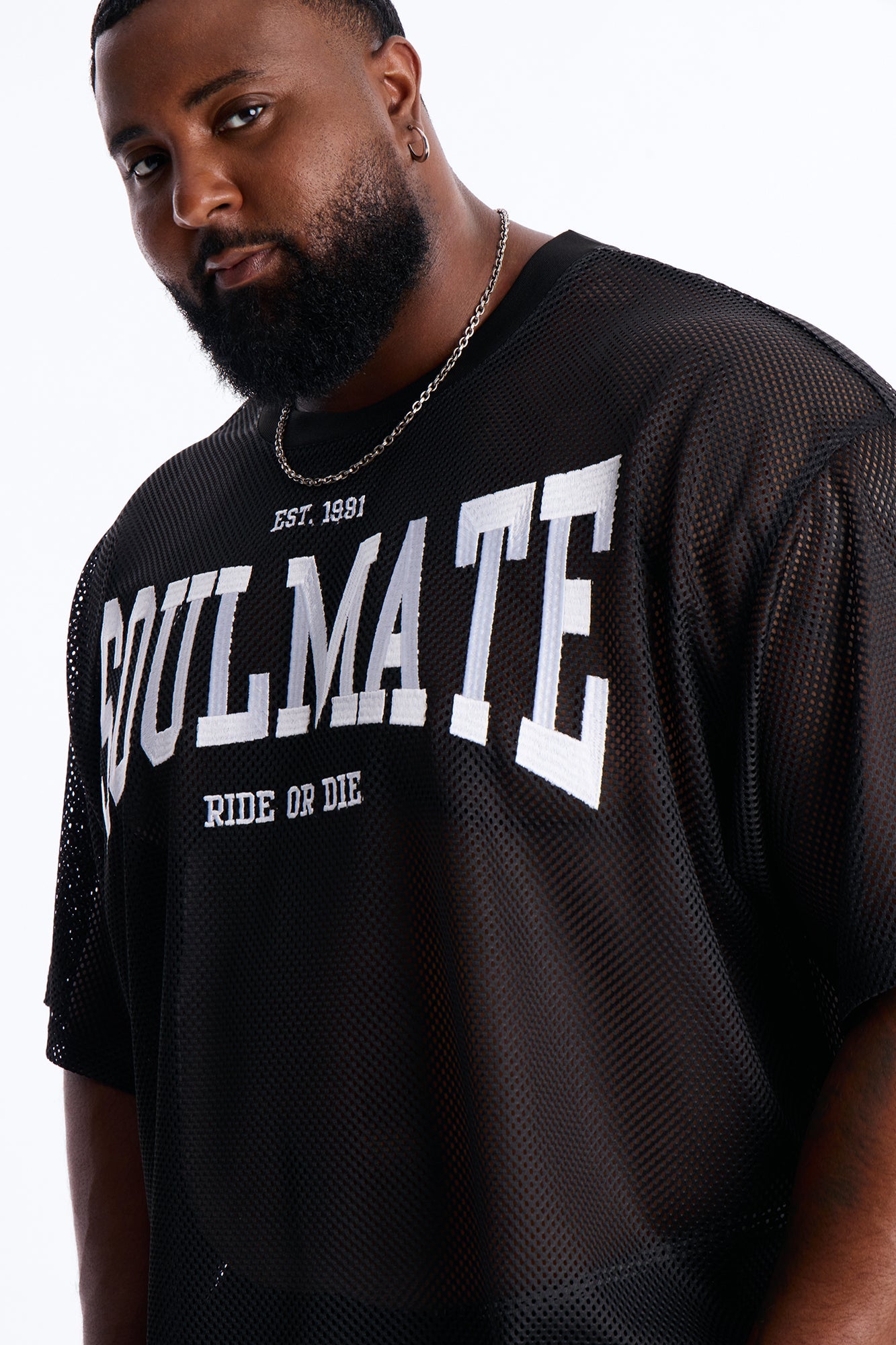 Soulmate Open Hole Mesh Top - Black