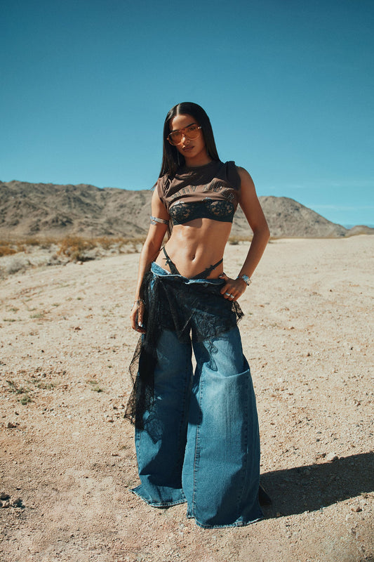 The Backstory Ultra Low Rise Jeans - Medium Wash