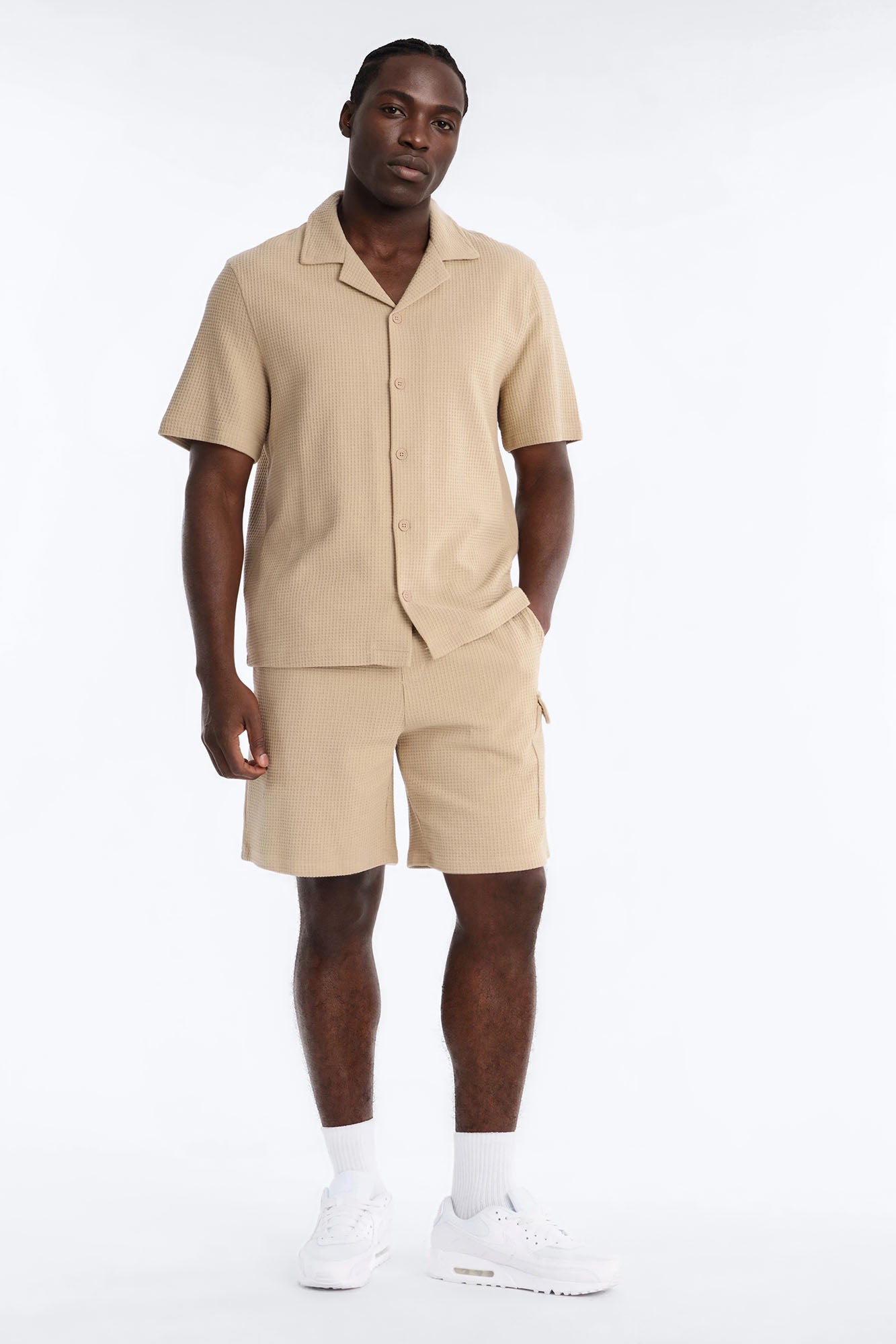 Relaxed Culver City Waffle Knit Short - Stone