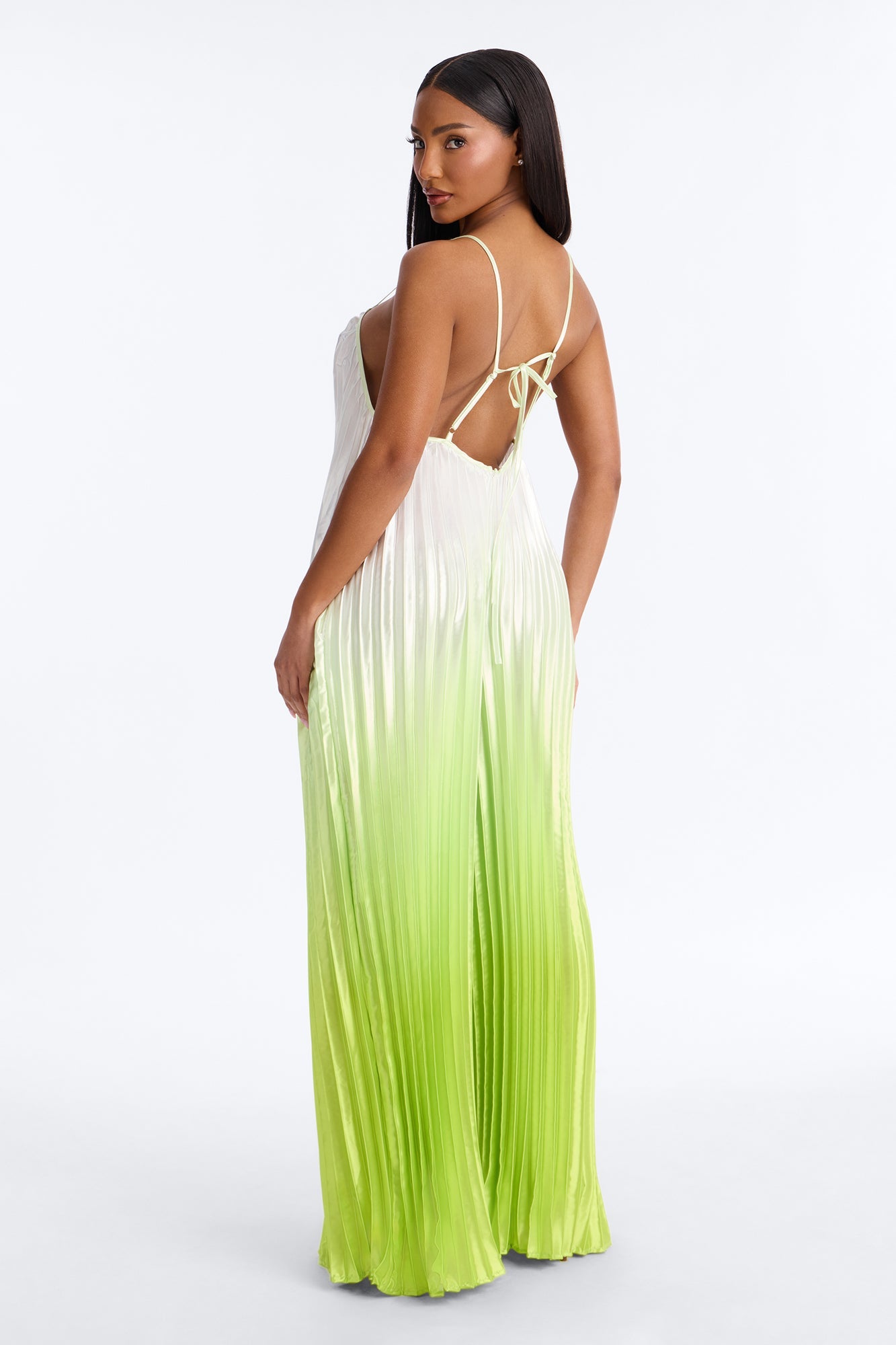 Paige Satin Ombre Wide Leg Jumpsuit - Green Fashion Nova