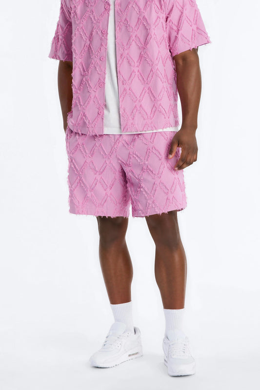 Relaxed Sahara Stripe Short - Mauve