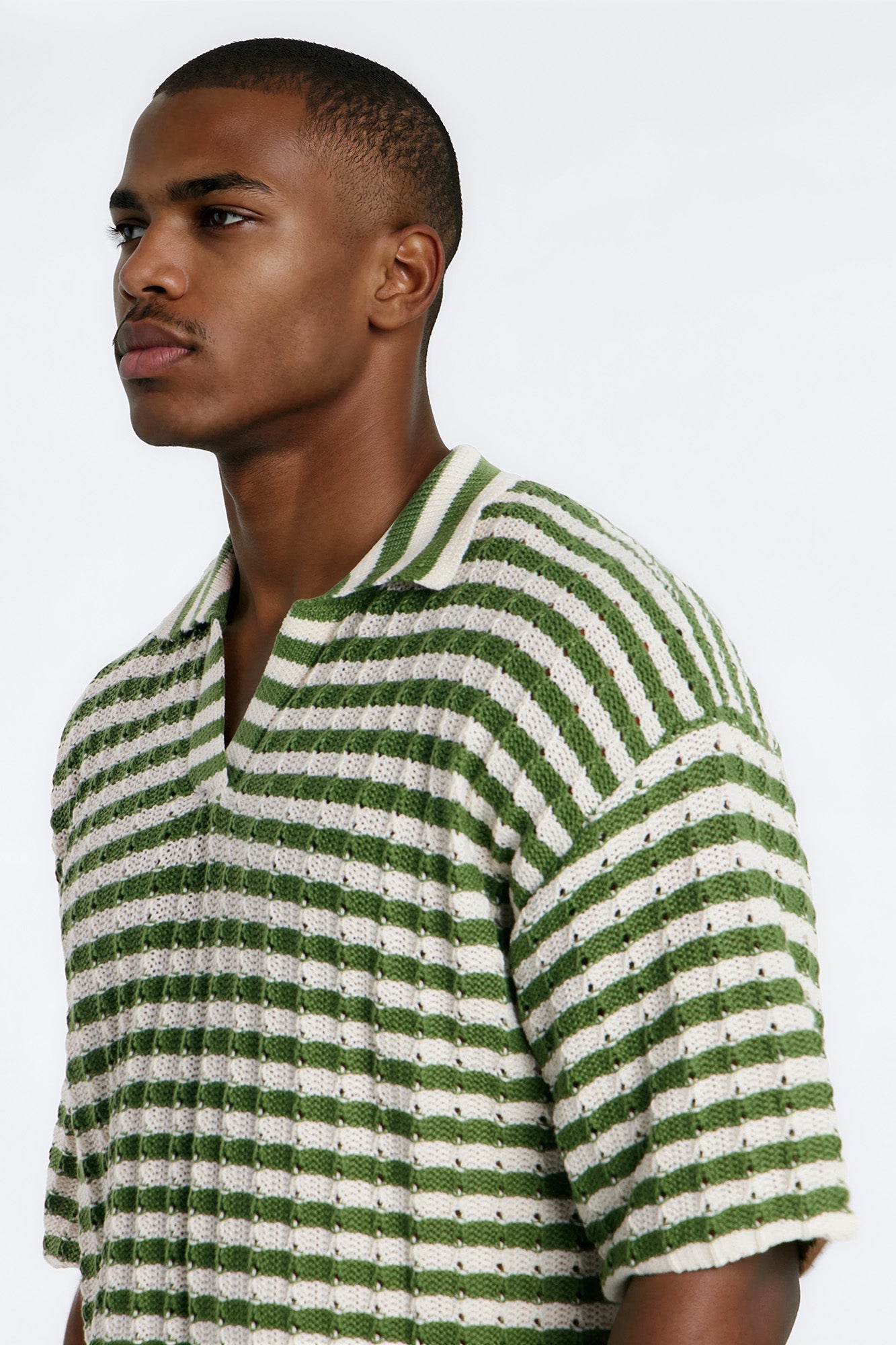 Relaxed Regatta Stripe Polo - Green