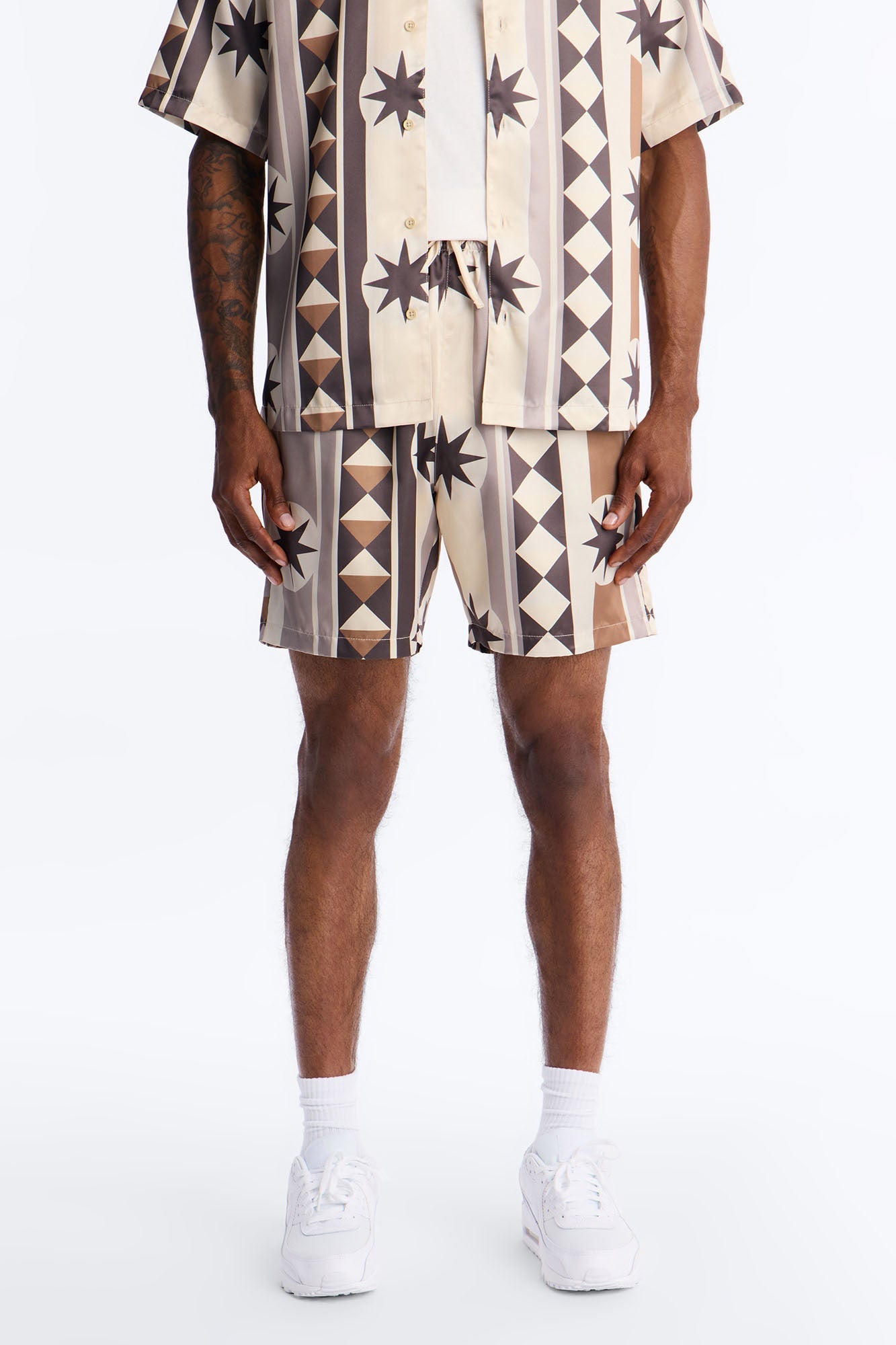 Toscana Geo Relaxed Short - Tan